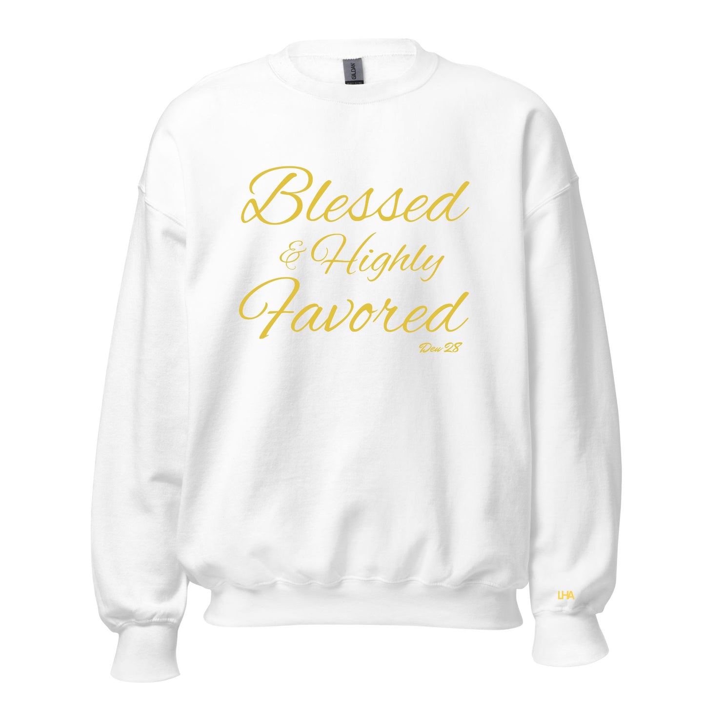 Sweatshirt - Blessed AHF - Cursive - GOLD FOIL