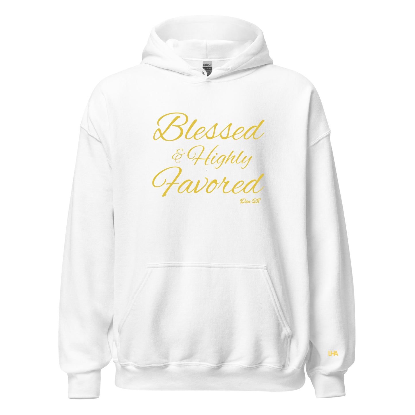 Hoodie - Blessed AHF - Cursive - GOLD FOIL