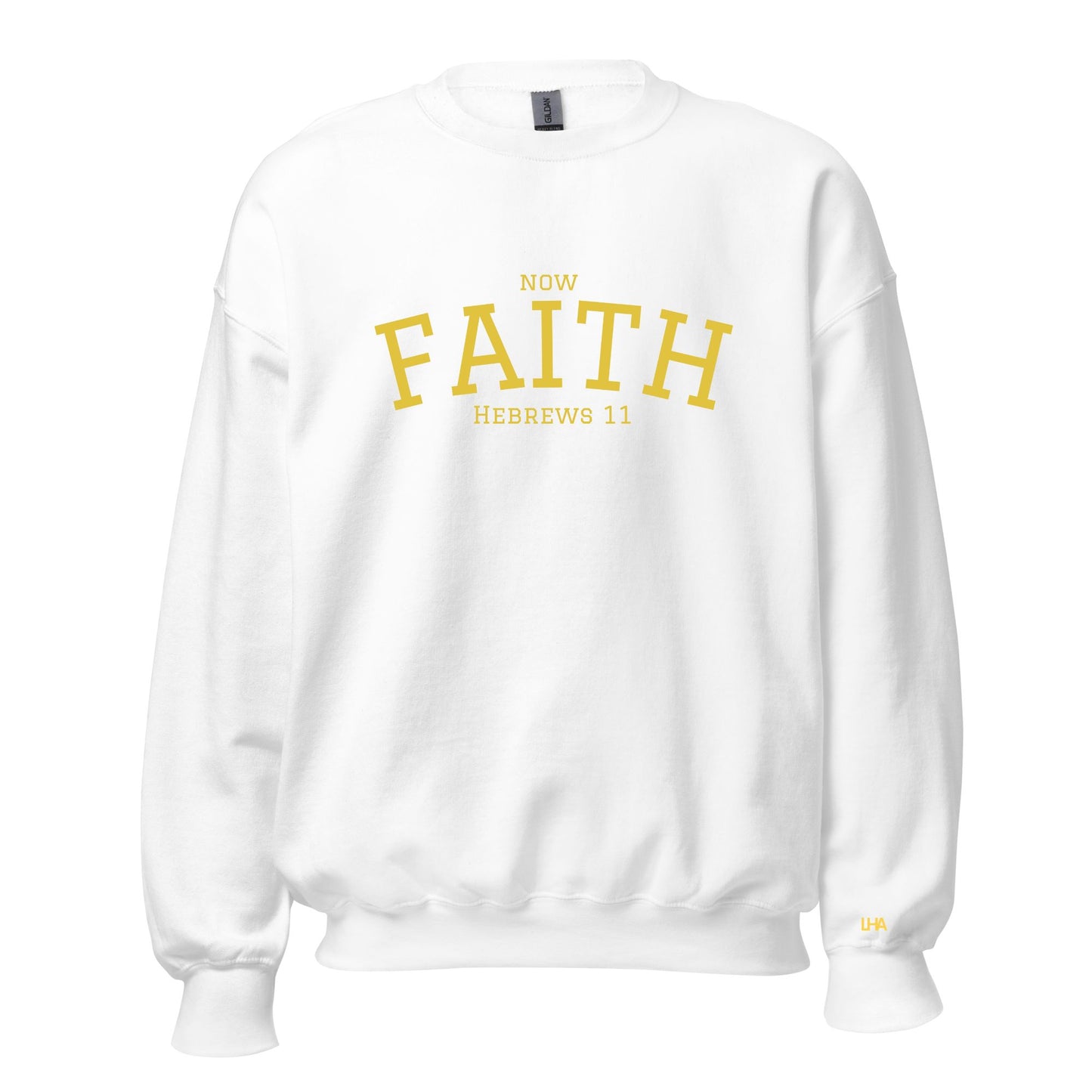 Sweatshirt - Now Faith - Collegiate - GOLD FOIL