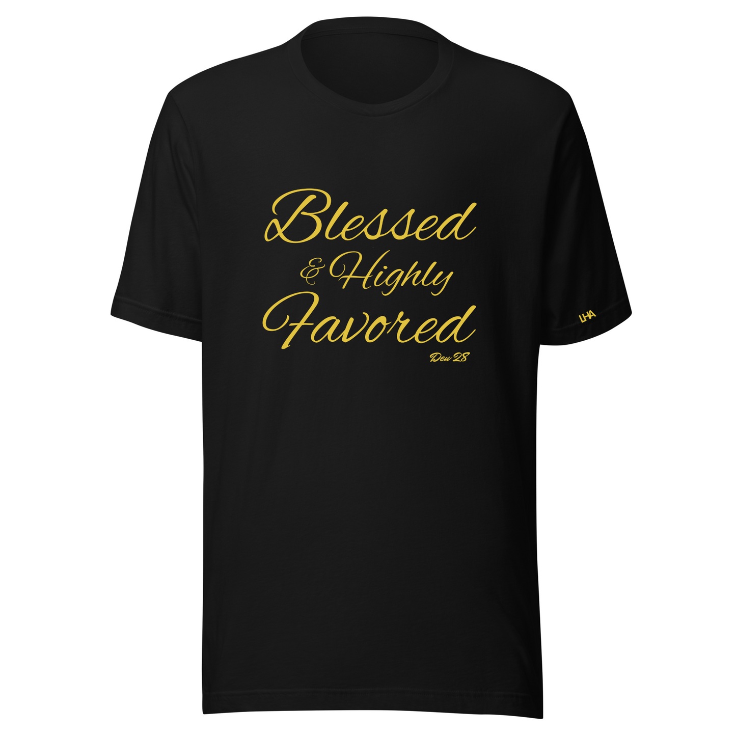 T-Shirt - Blessed AHF - Cursive - GOLD FOIL