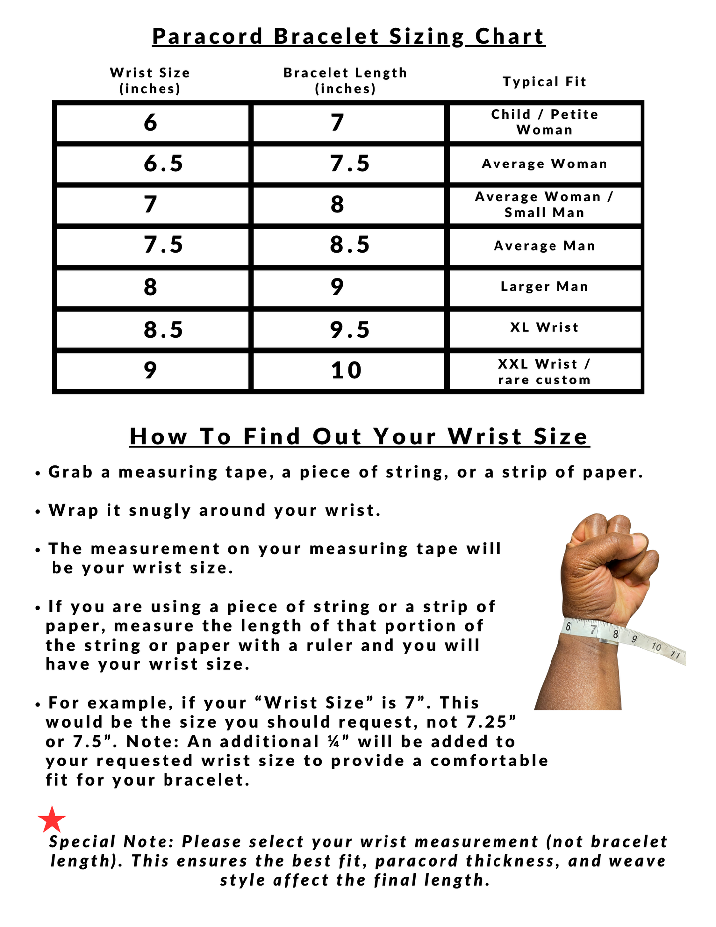 Paracord Bracelet - Cobra Style - GLOW in the DARK/ Black