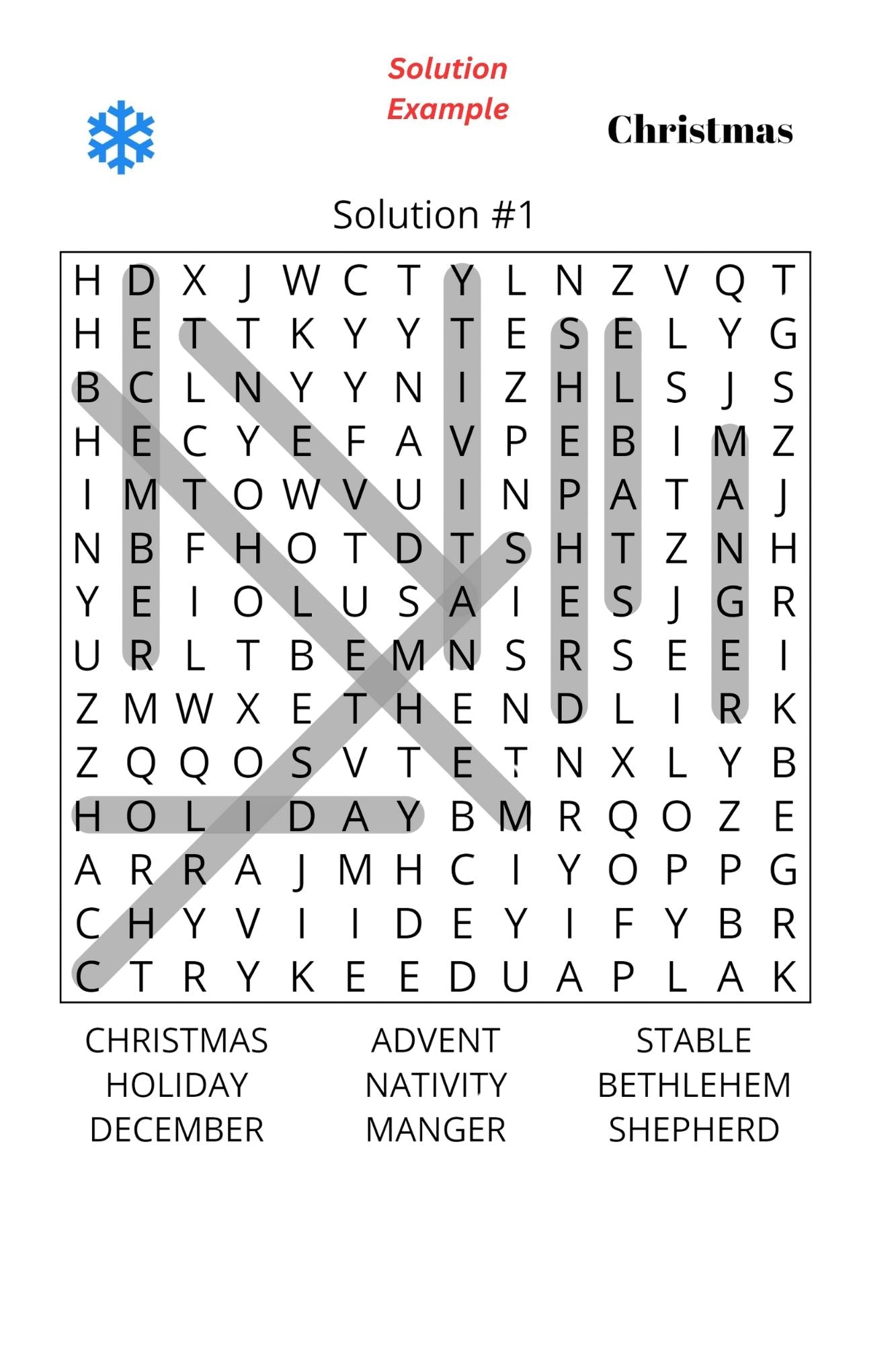 Word Search - Christmas (Paperback)