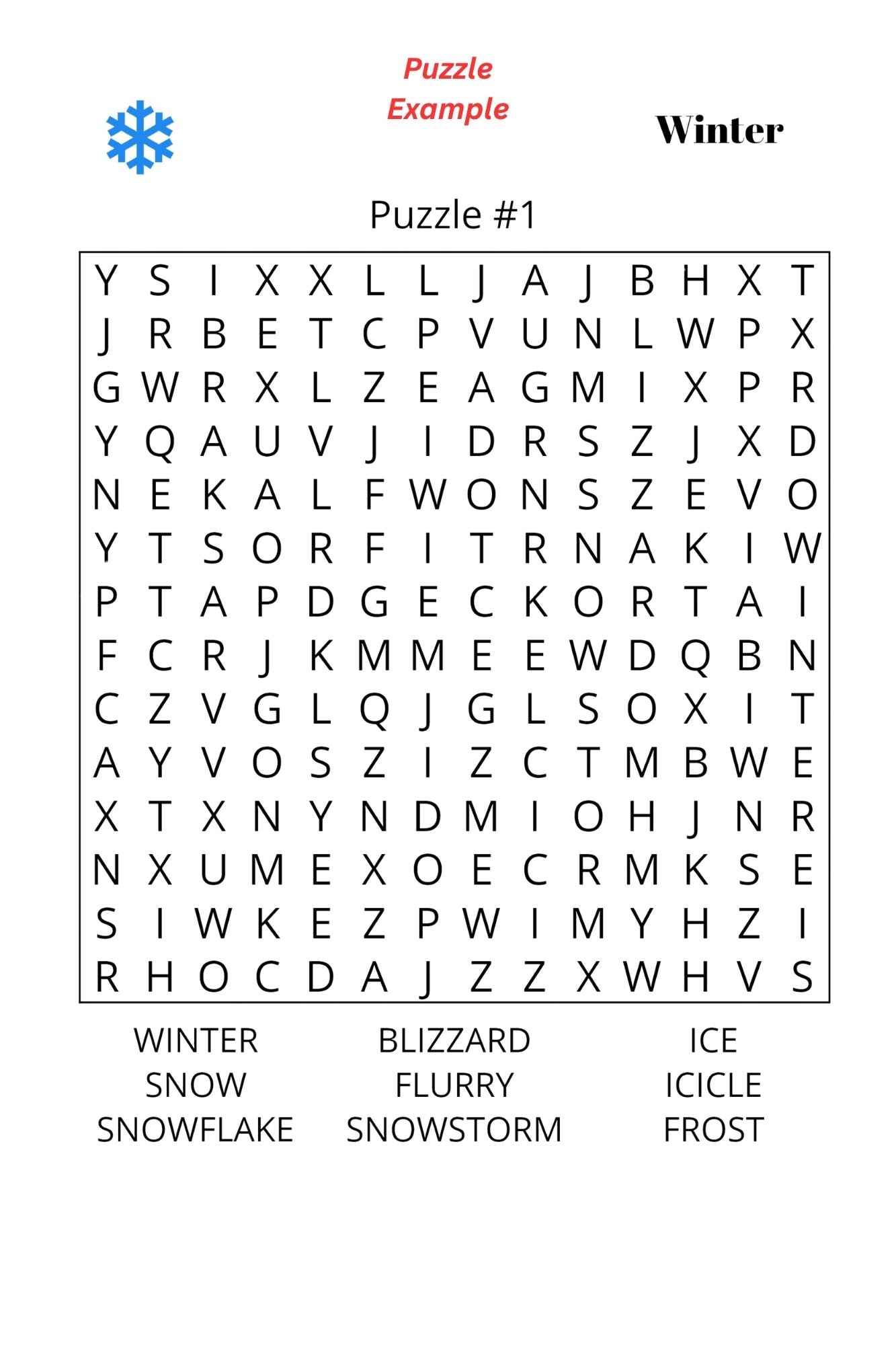 Word Search - Winter (Paperback)