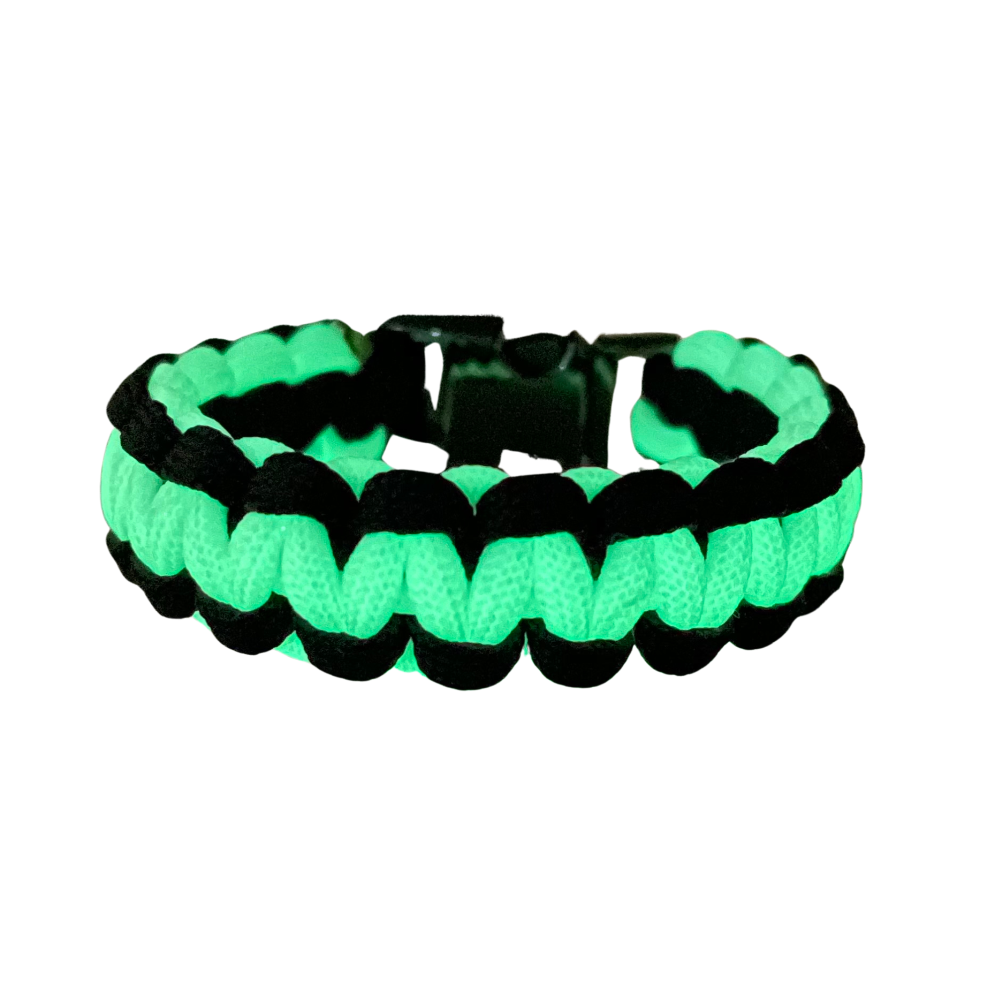 Bracelet - Cobra Style - GLOW in the DARK/ Black