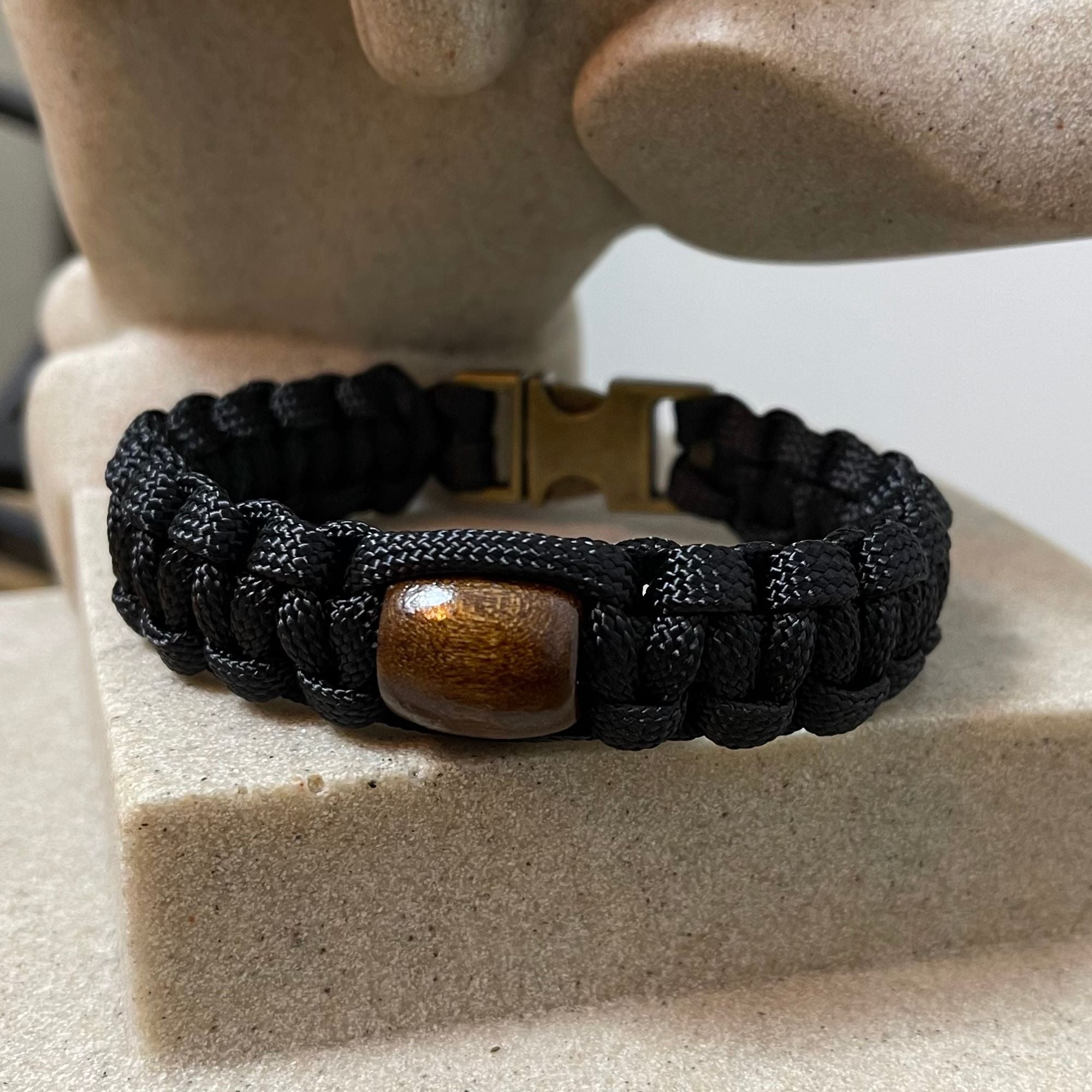 Bracelet - Wood Beads - Black