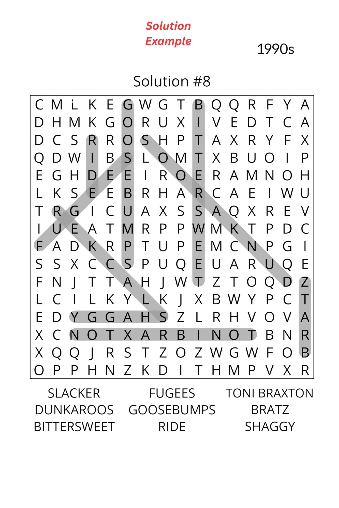 Word Search - Back To The 90s (Paperback)