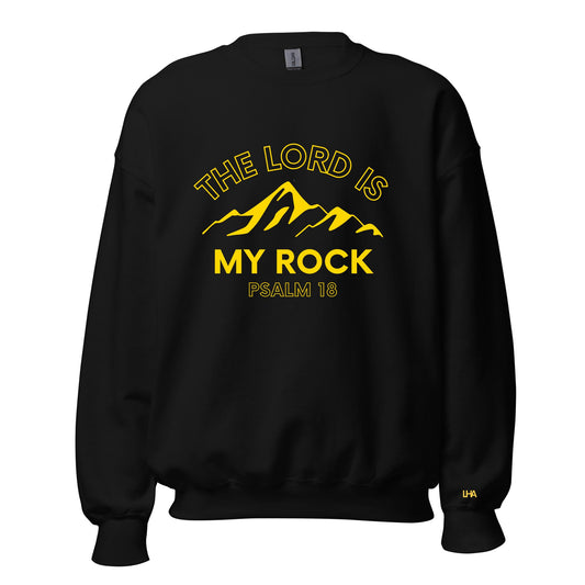 Sweatshirt - The Lord is My Rock - GOLD FOIL