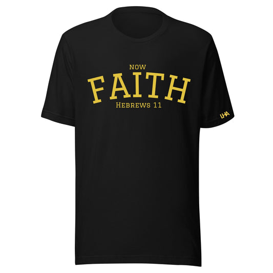 T-Shirt - Now Faith - Collegiate - GOLD FOIL