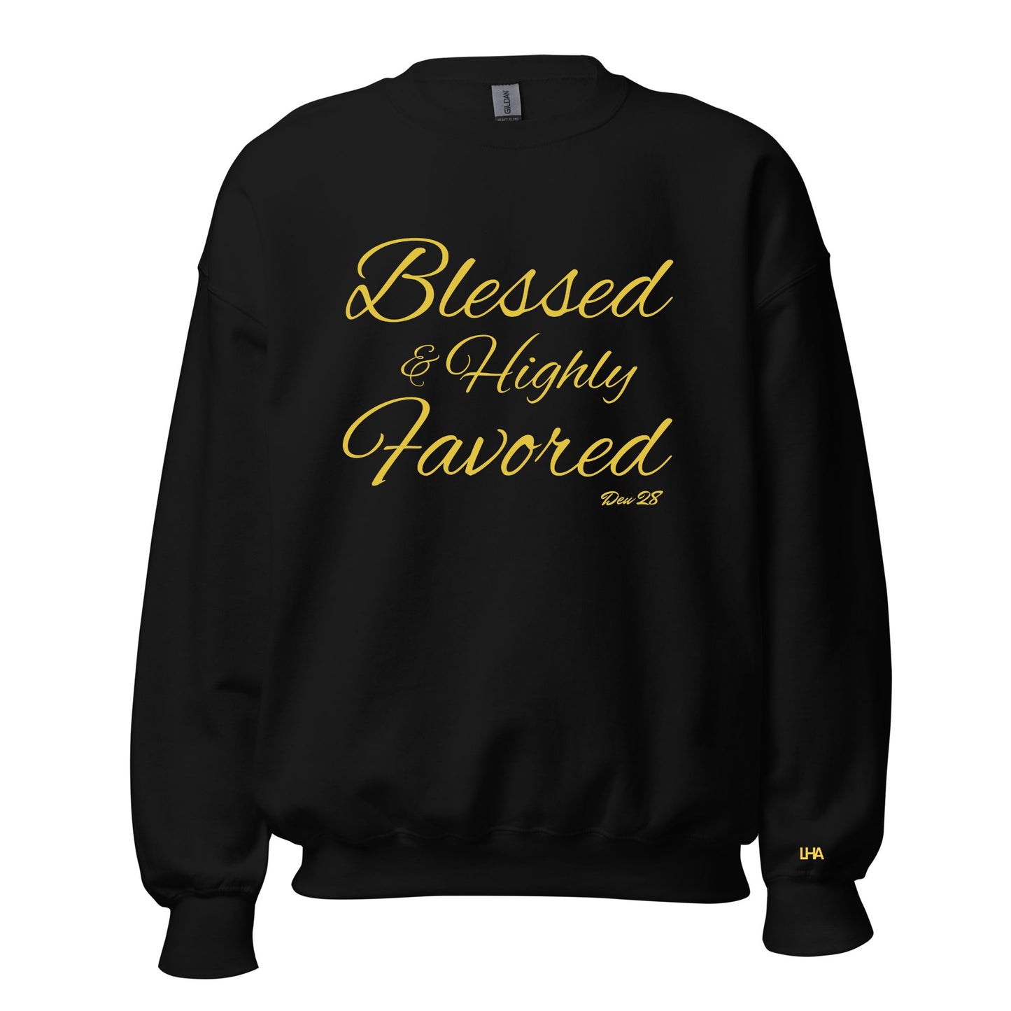 Sweatshirt - Blessed AHF - Cursive - GOLD FOIL
