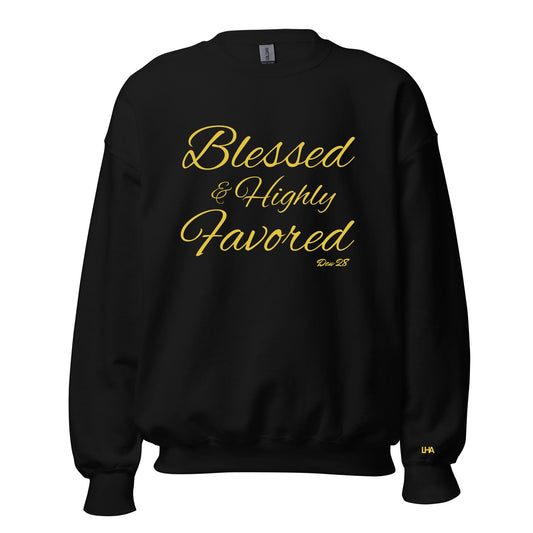 Sweatshirt - Blessed AHF - Cursive - GOLD FOIL