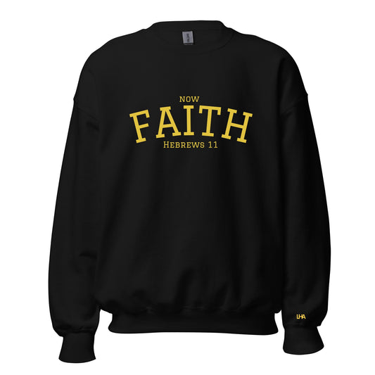 Sweatshirt - Now Faith - Collegiate - GOLD FOIL