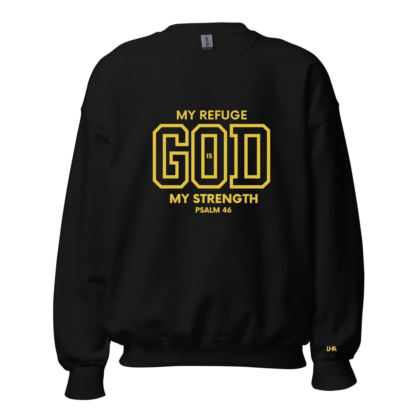Sweatshirt - God is My Refuge - GOLD FOIL