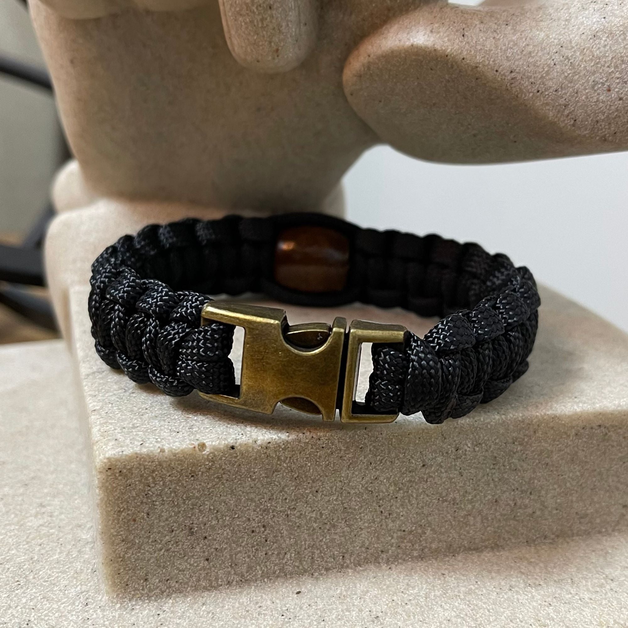 Bracelet - Wood Beads - Black