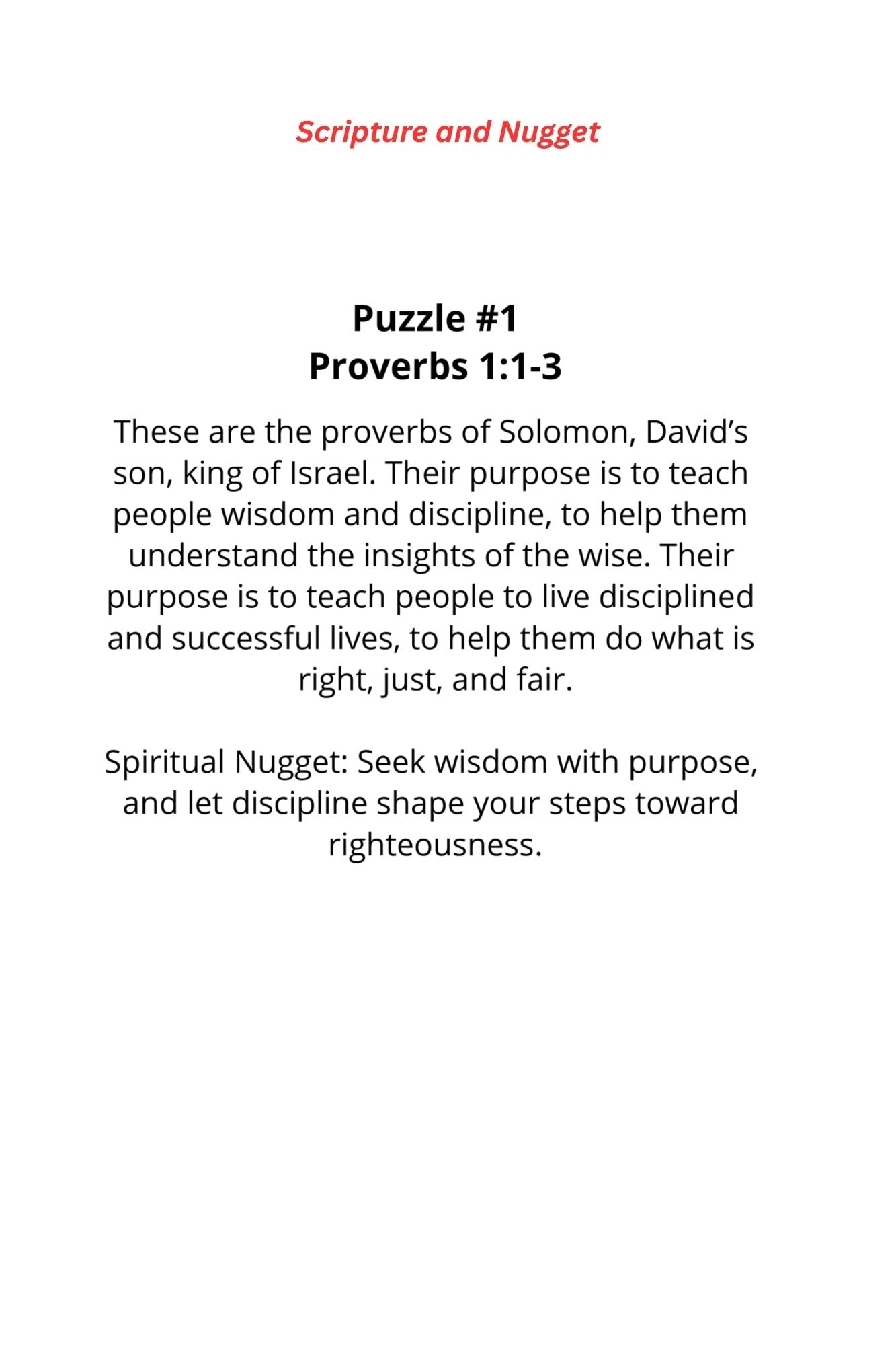 Crossword - Words of Wisdom from Proverbs (Paperback)