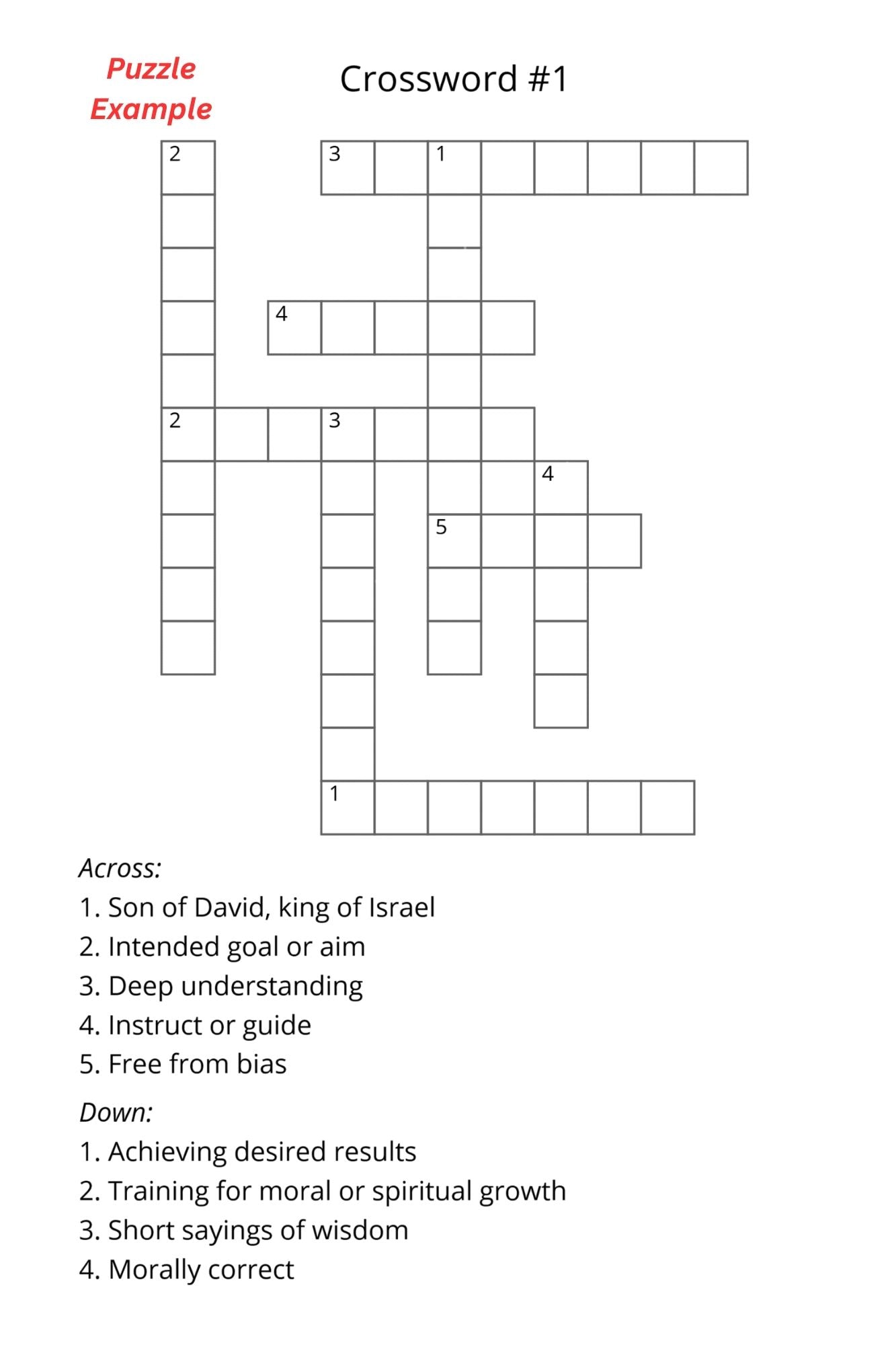 Crossword - Words of Wisdom from Proverbs (Paperback)