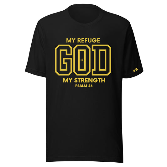 T-Shirt - God is My Refuge - GOLD FOIL