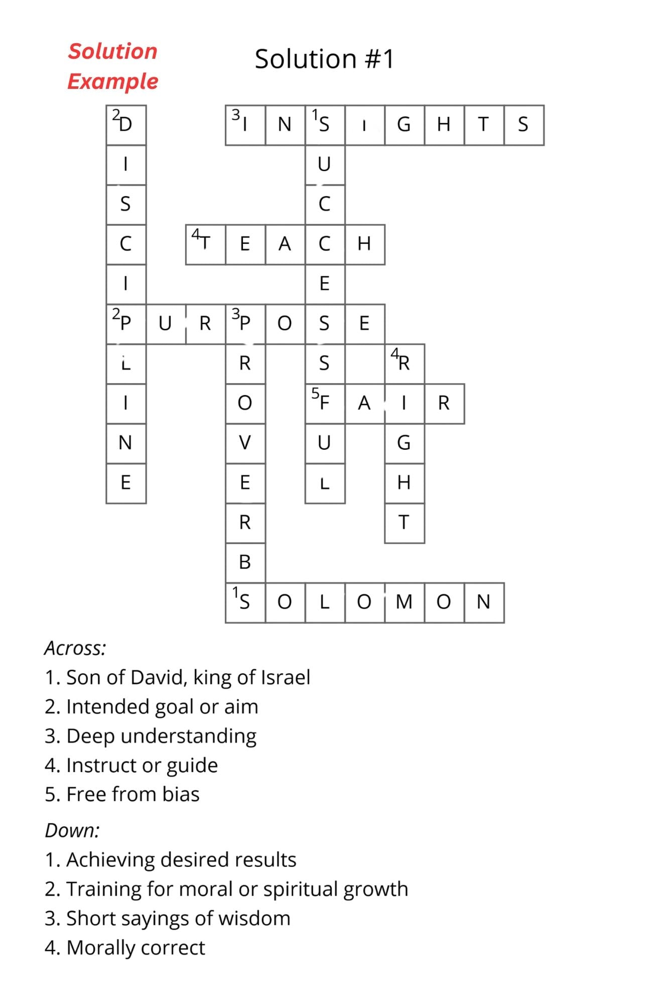 Crossword - Words of Wisdom from Proverbs (Paperback)