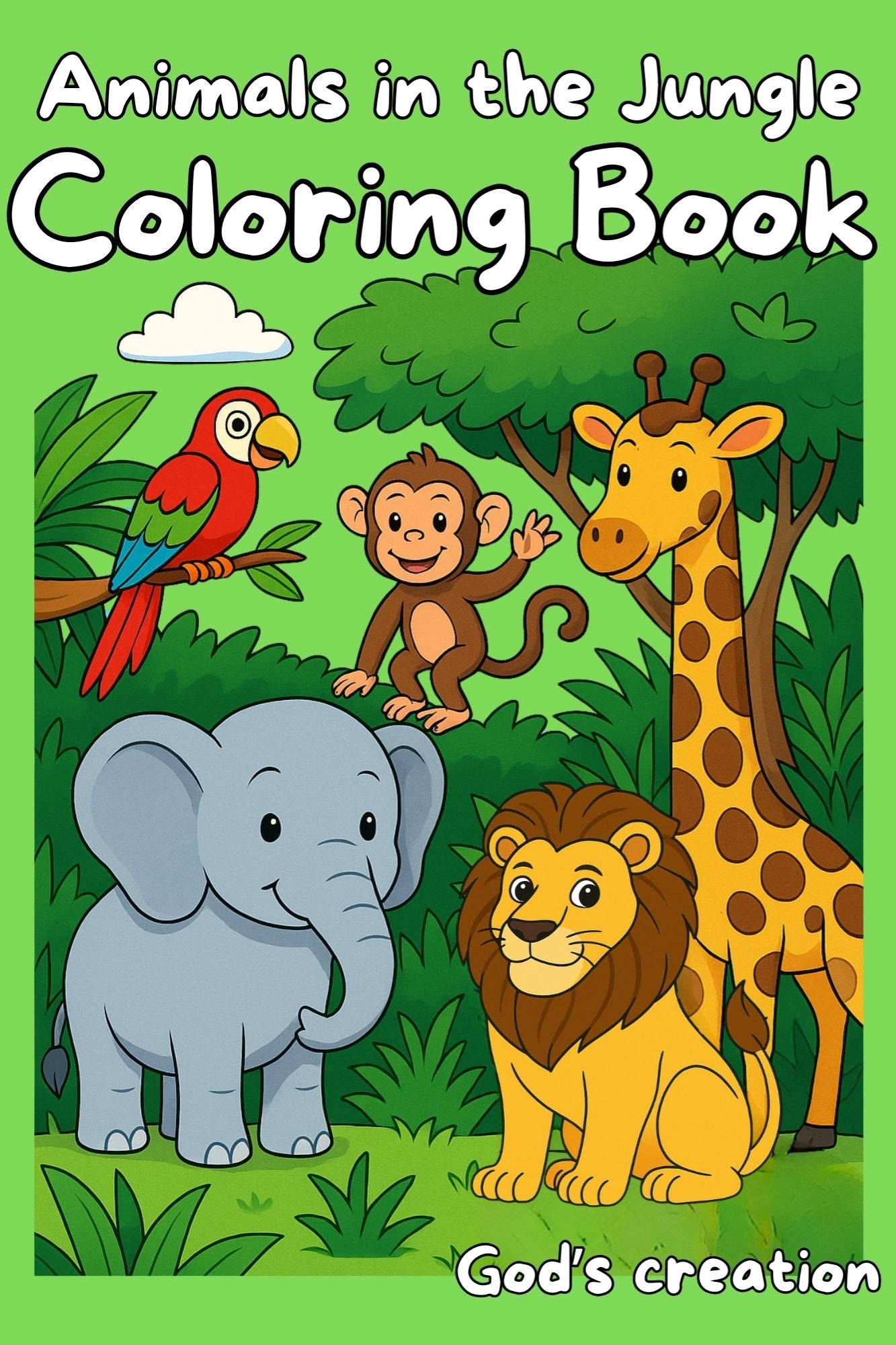 Coloring Book - Animals in the Jungle (Paperback)