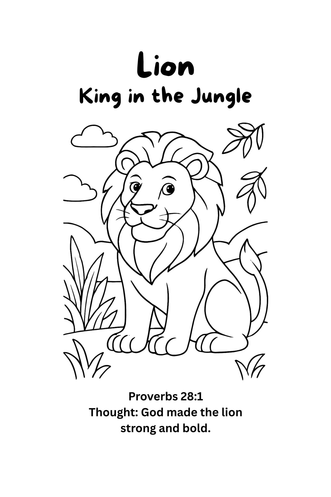Coloring Book - Animals in the Jungle (Paperback)