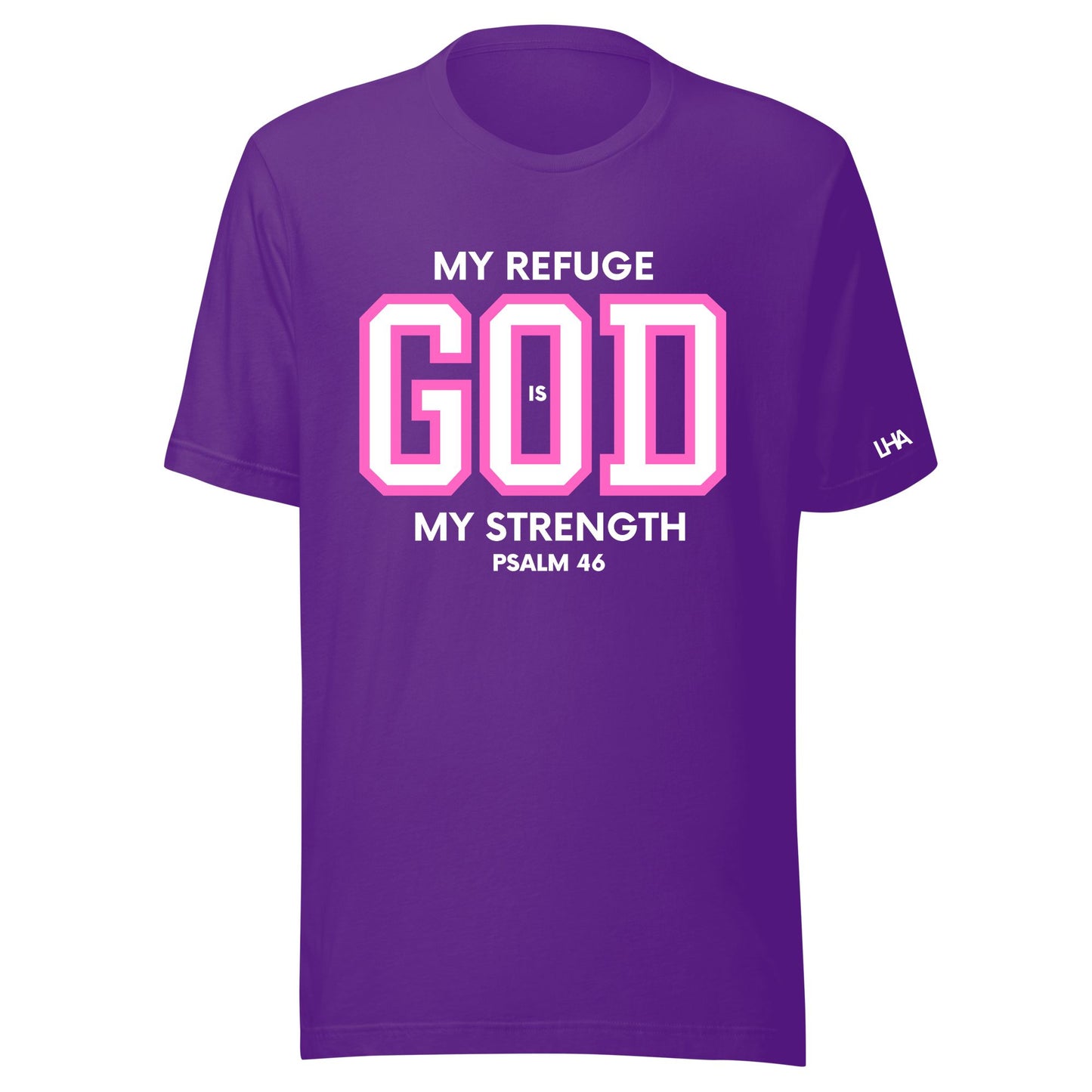 T-Shirt - God is My Refuge - Pinks
