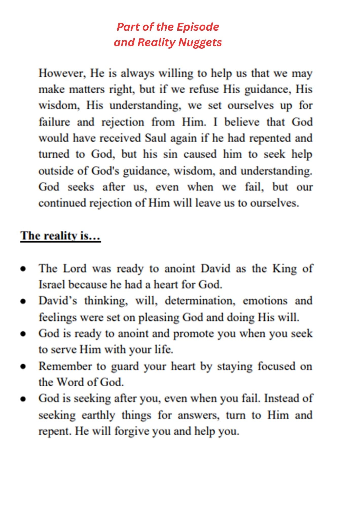 Bible Study - The Life of David - King of Israel (Paperback)