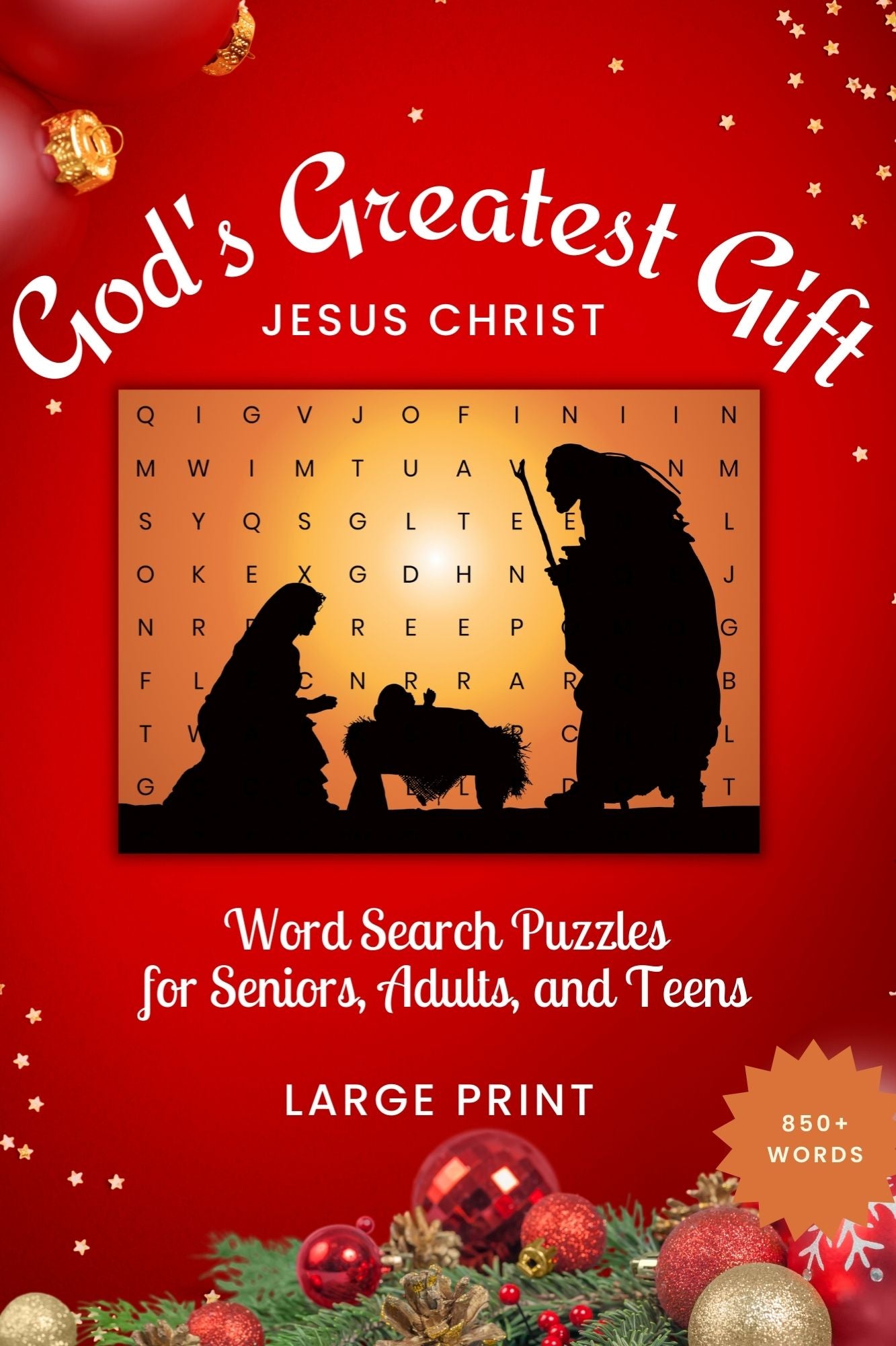Word Search - God's Greatest Gift - Jesus Christ (Paperback)