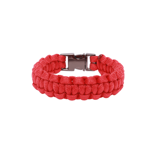 Paracord Bracelet - Cobra Style - Red