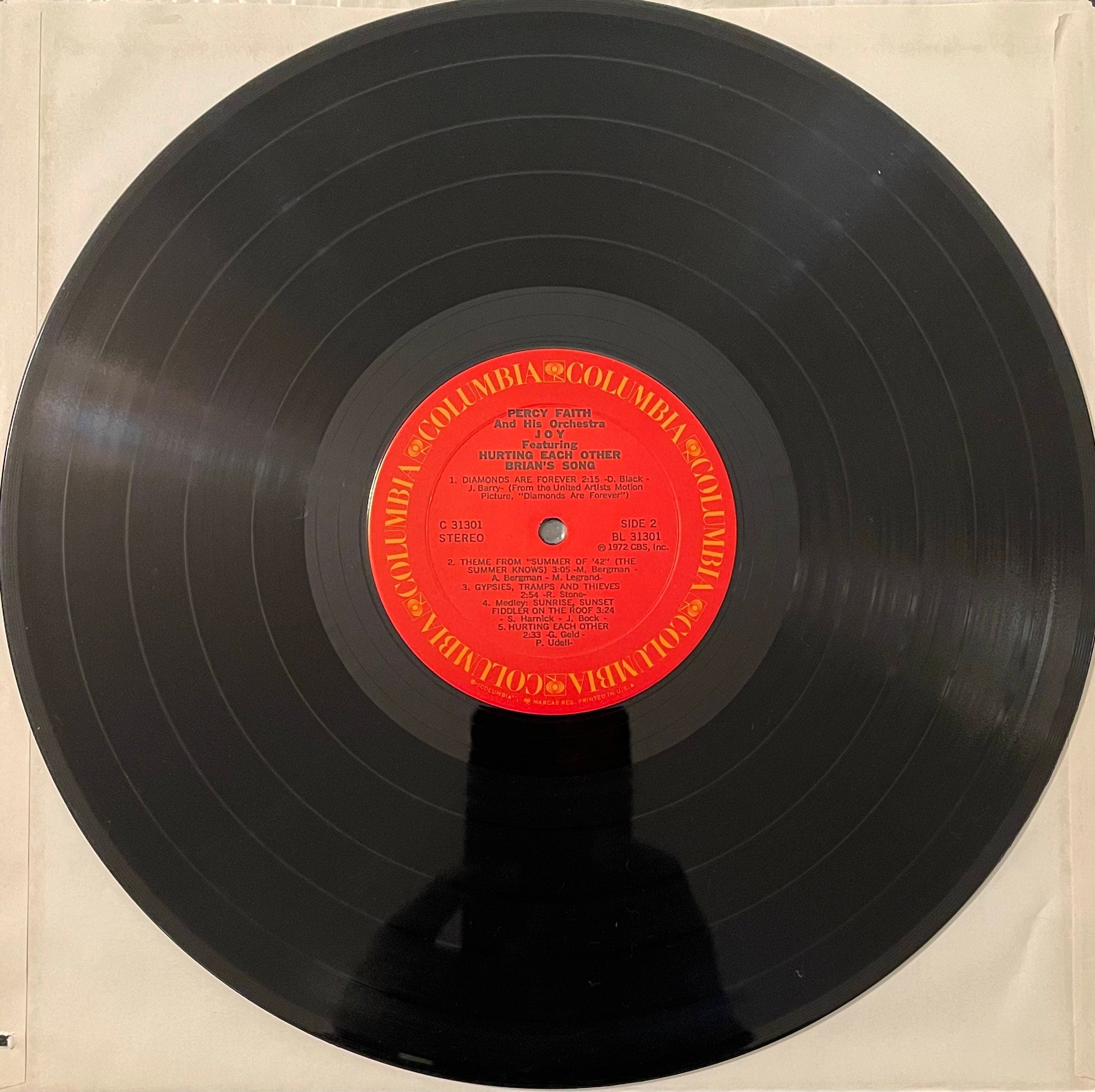 Vintage Vinyl - Percy Faith and his Orchestra featuring Brian's Song Joy – Jazz – Easy Listening - VG+