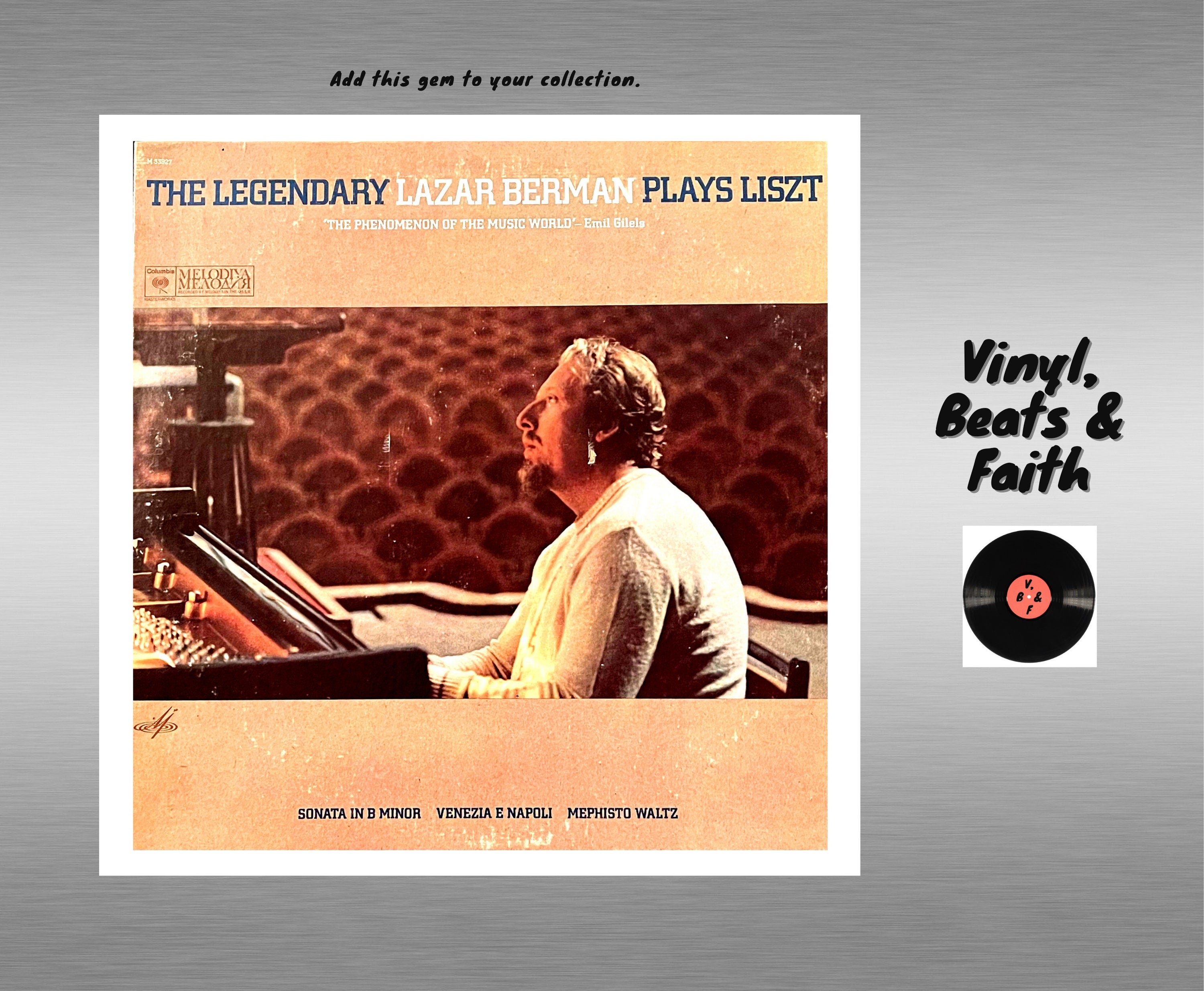 Vintage Vinyl - Lazar Berman - The Legendary Lazar Berman Plays Liszt - Classical - 1976 - VG+