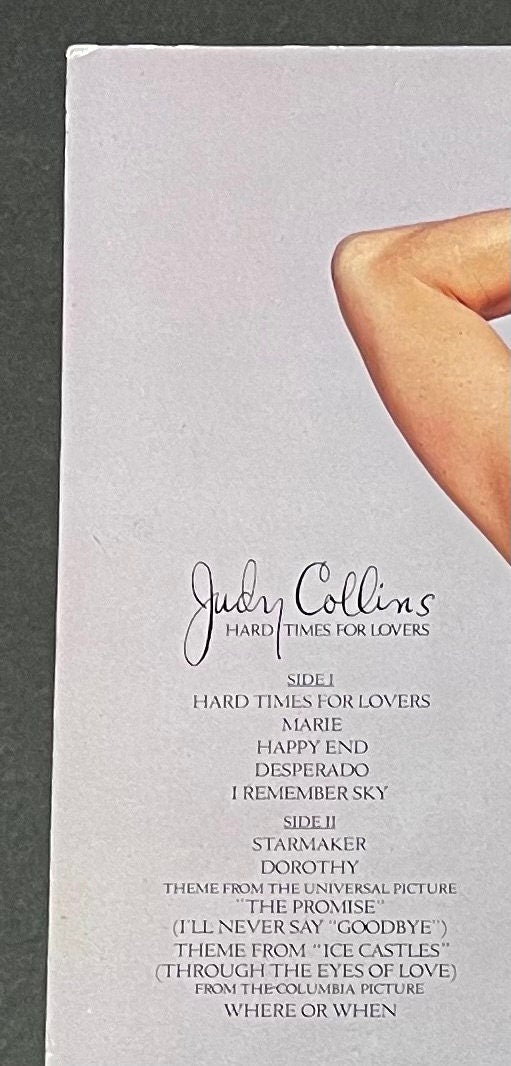 Vintage Vinyl - Judy Collins - Hard Times For Lovers - 1979 – Folk – Easy Listening - VG+
