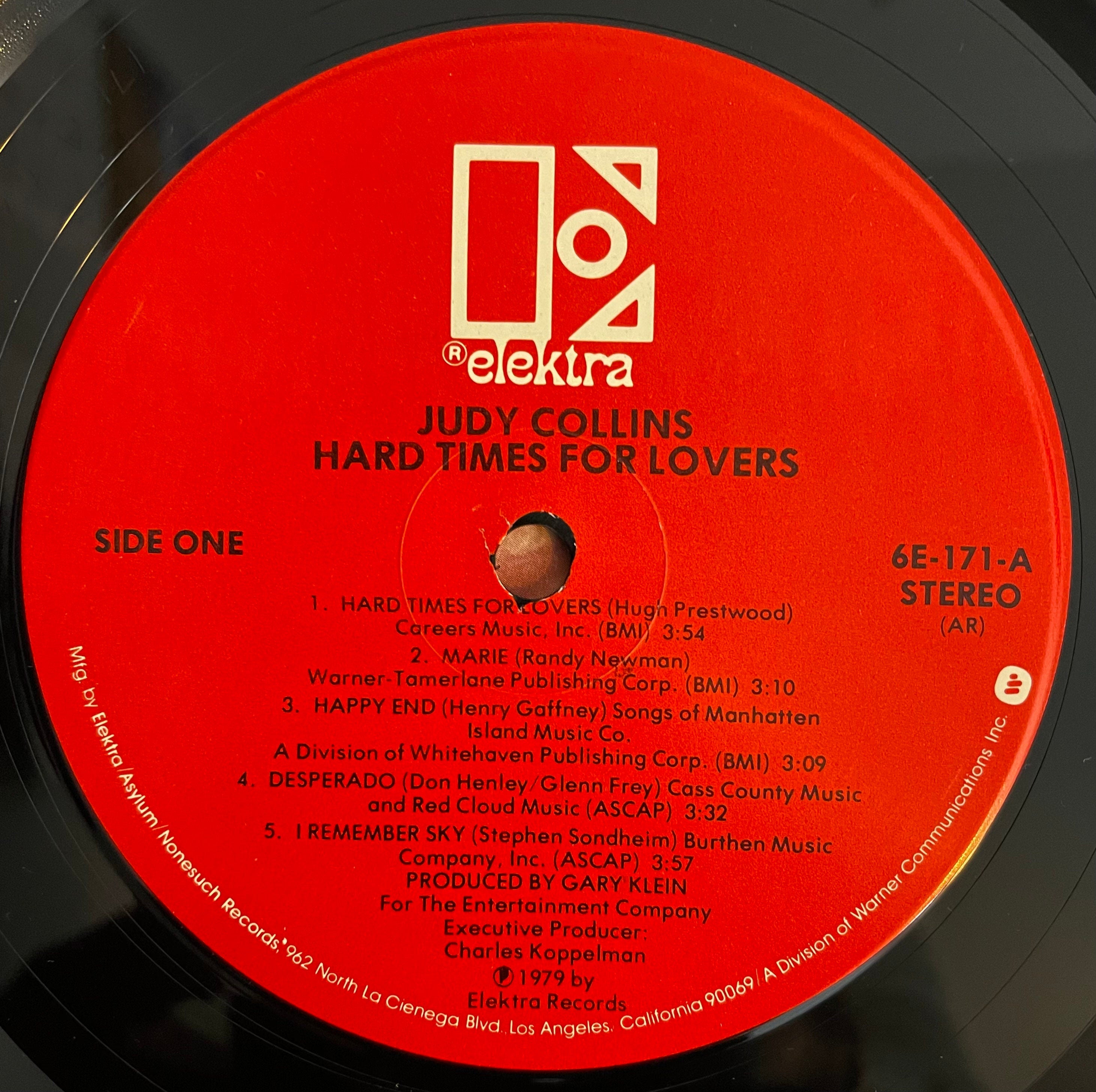 Vintage Vinyl - Judy Collins - Hard Times For Lovers - 1979 – Folk – Easy Listening - VG+