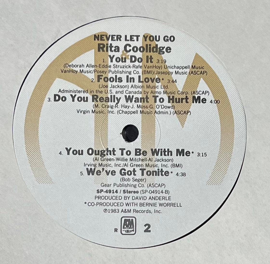 Vintage Vinyl - Rita Coolidge - Never Let You Go - Pop/Rock - A&M Records – 1983 - VG+ / Vinyl Album