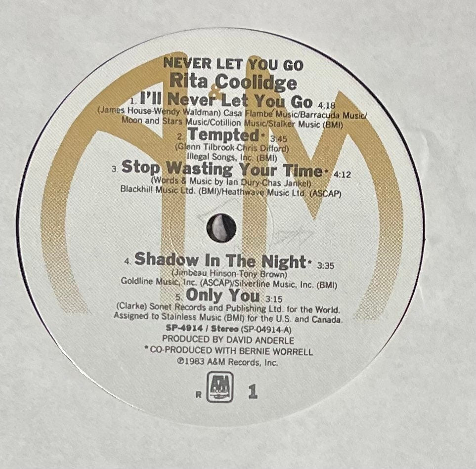 Vintage Vinyl - Rita Coolidge - Never Let You Go - Pop/Rock - A&M Records – 1983 - VG+ / Vinyl Album
