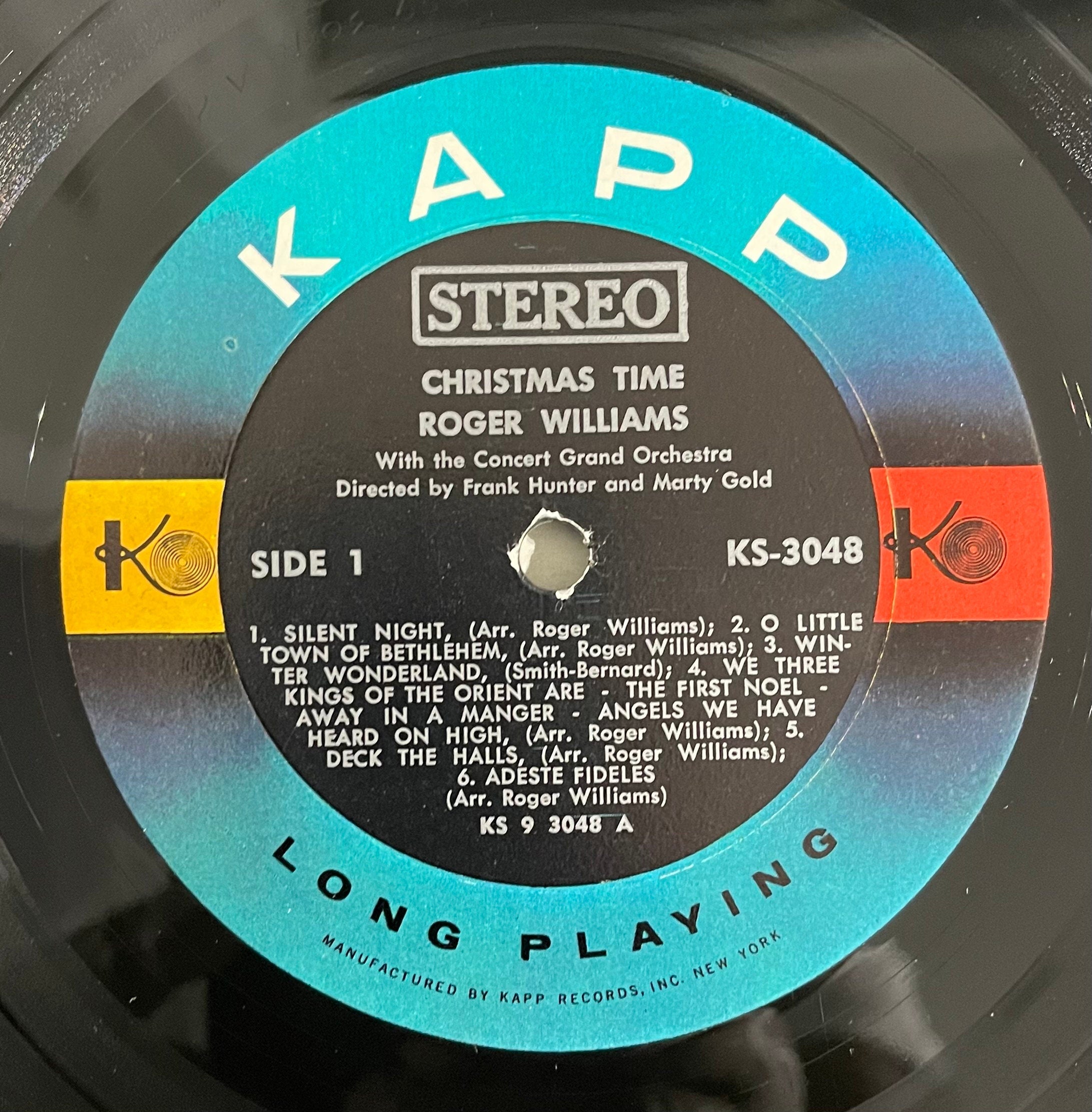 Vintage Vinyl - Roger Williams - Christmas Time - Holiday - 1959 - VG+