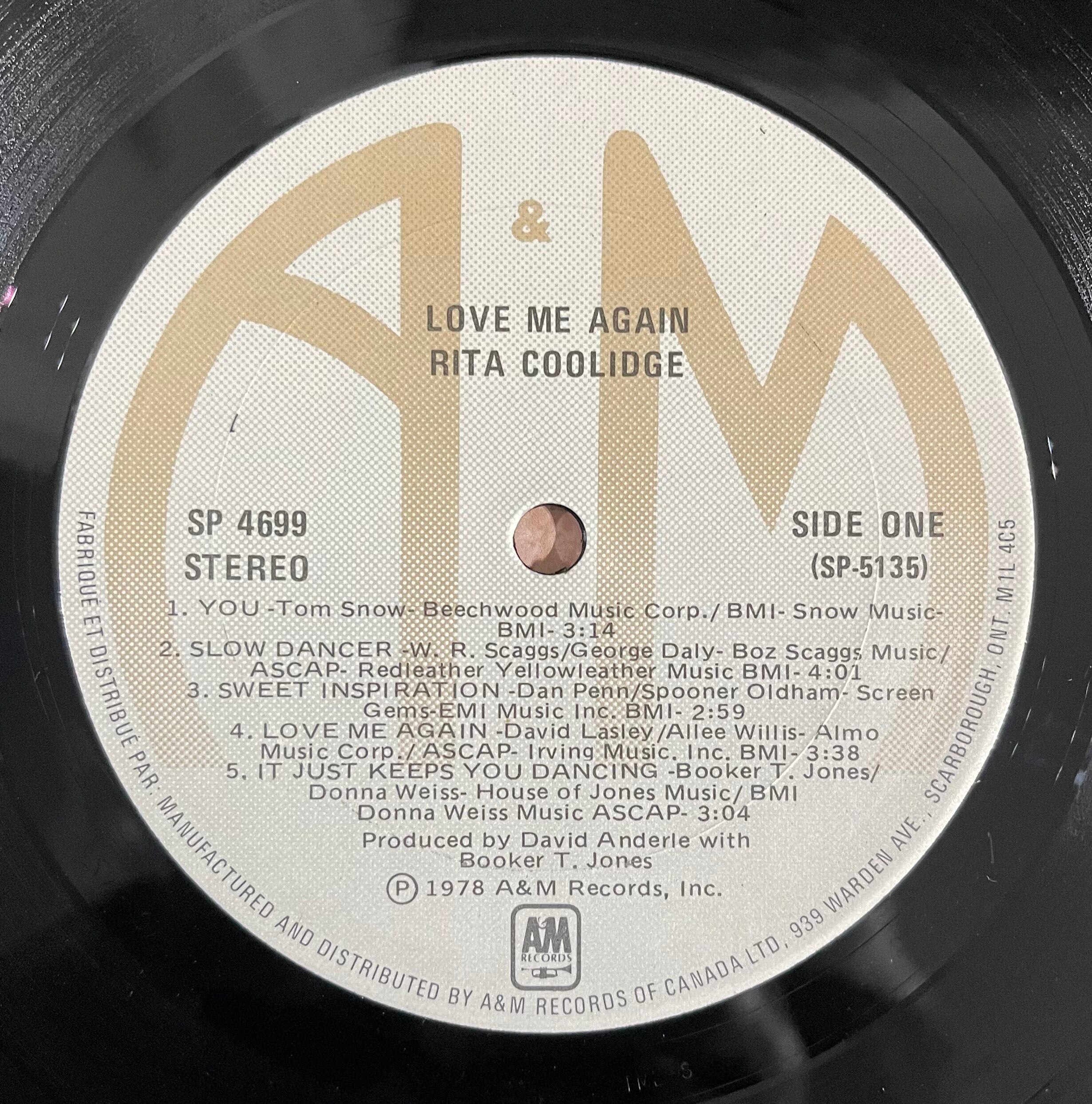 Vintage Vinyl - Rita Coolidge - Love Me Again - Pop/Rock - A&M Records - 1978 - VG+