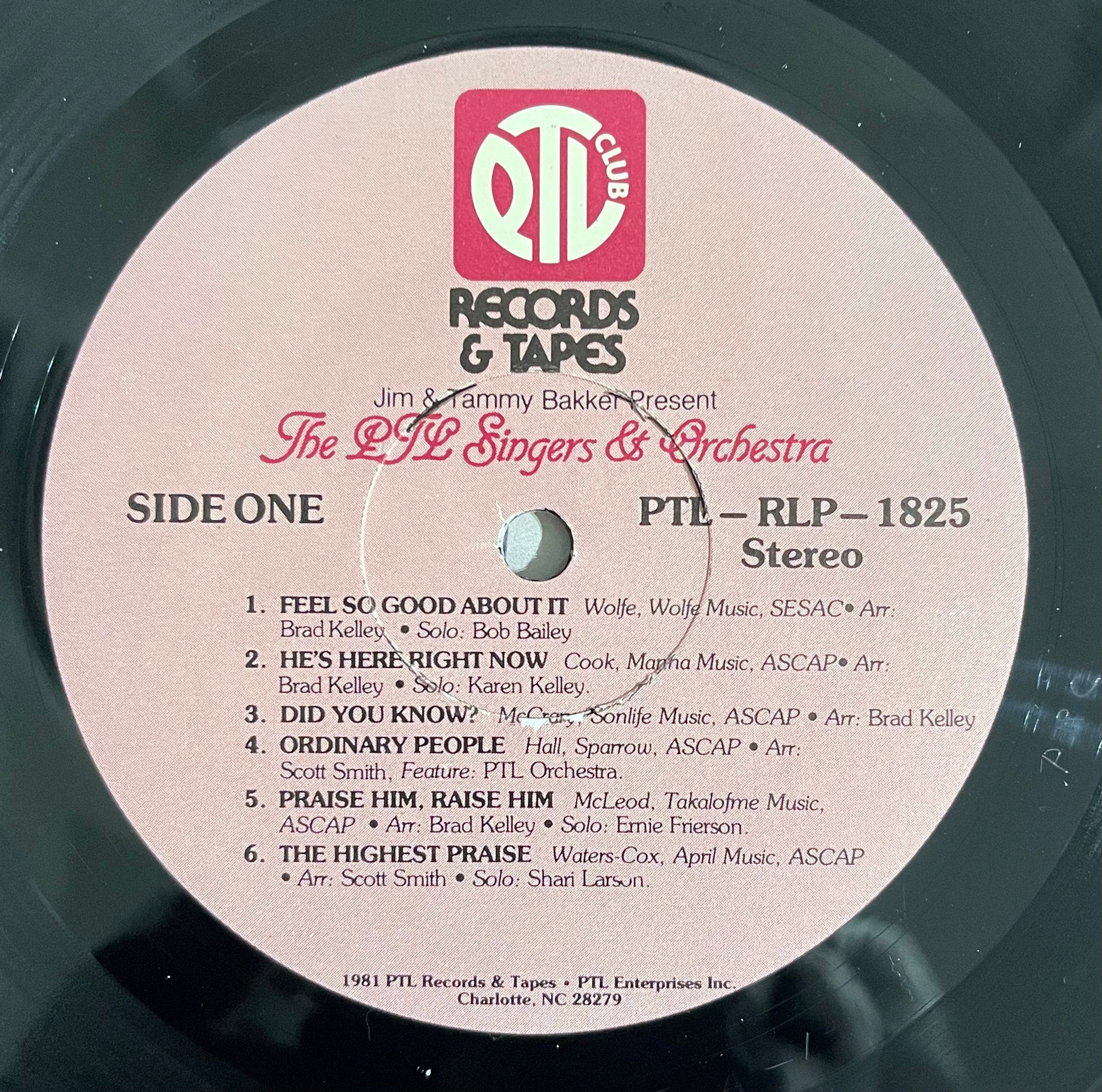 Vintage Vinyl - Jim and Tammy Bakker Present -The PTL Singers and Orchestra - 1981 - PTL Club Records - VG+ / Vinyl Album