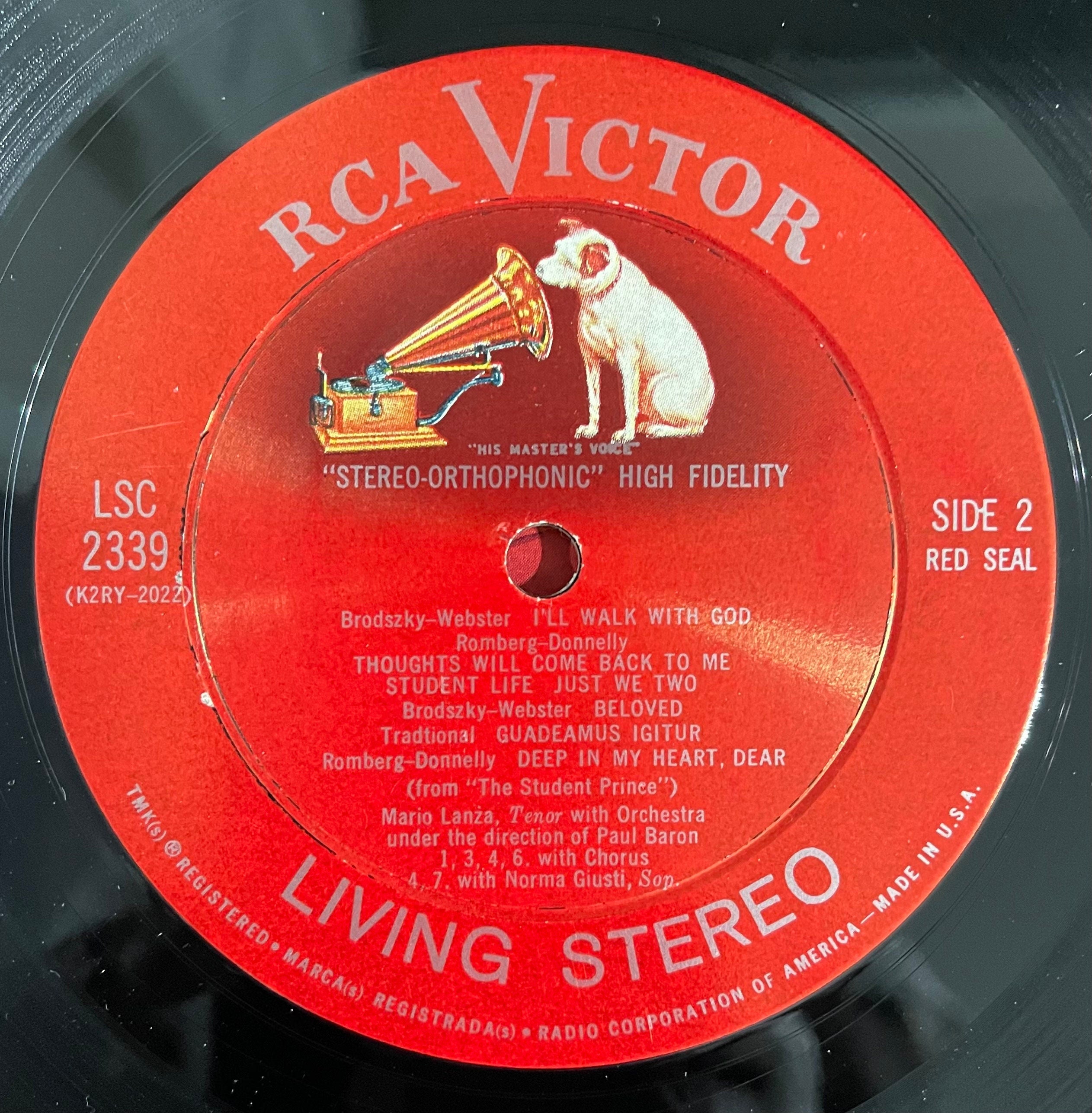 Vintage Vinyl - Mario Lanza - The Student Prince - RCA Victor Red Seal - LSC-2339 - Musical/Stage - VG+