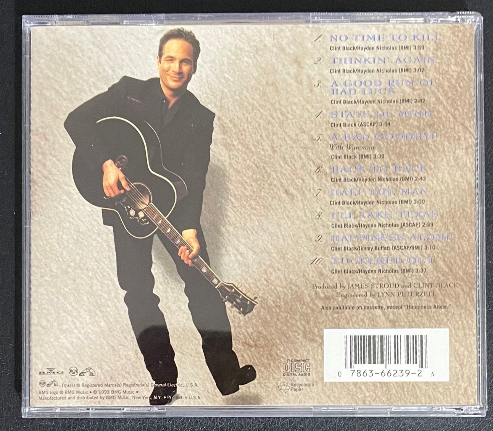 Vintage CD - Clint Black - No Time To Kill - 1993 - Country/Folk - RCA - VG+