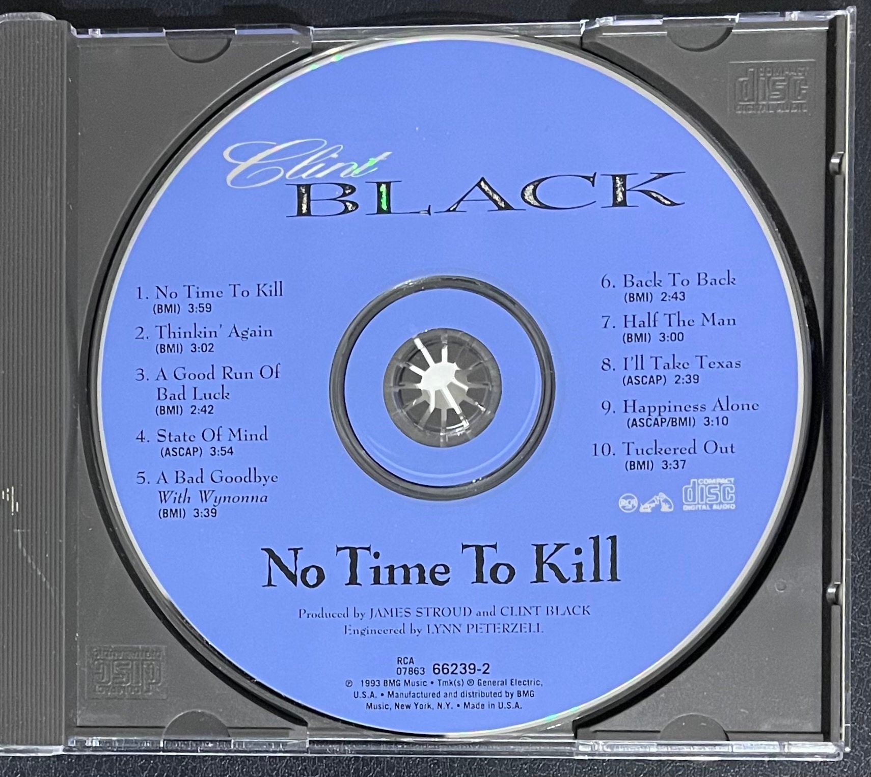 Vintage CD - Clint Black - No Time To Kill - 1993 - Country/Folk - RCA - VG+