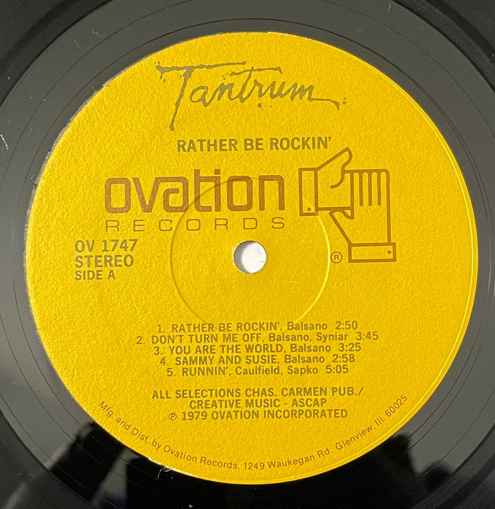 Vintage Vinyl - Tantrum - Rather Be Rockin' - Rock/Classic - Ovation Records - 1979 - VG+