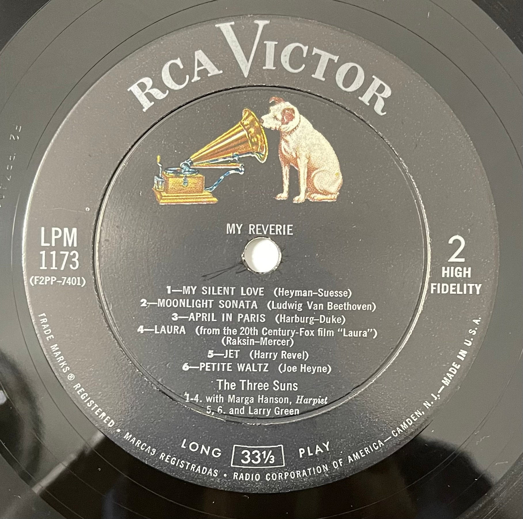 Vintage Vinyl - The Three Suns - My Reverie – RCA Records - LPM 1173 - Easy Listening - Jazz/Pop – 1956 - VG+ / Vinyl Album