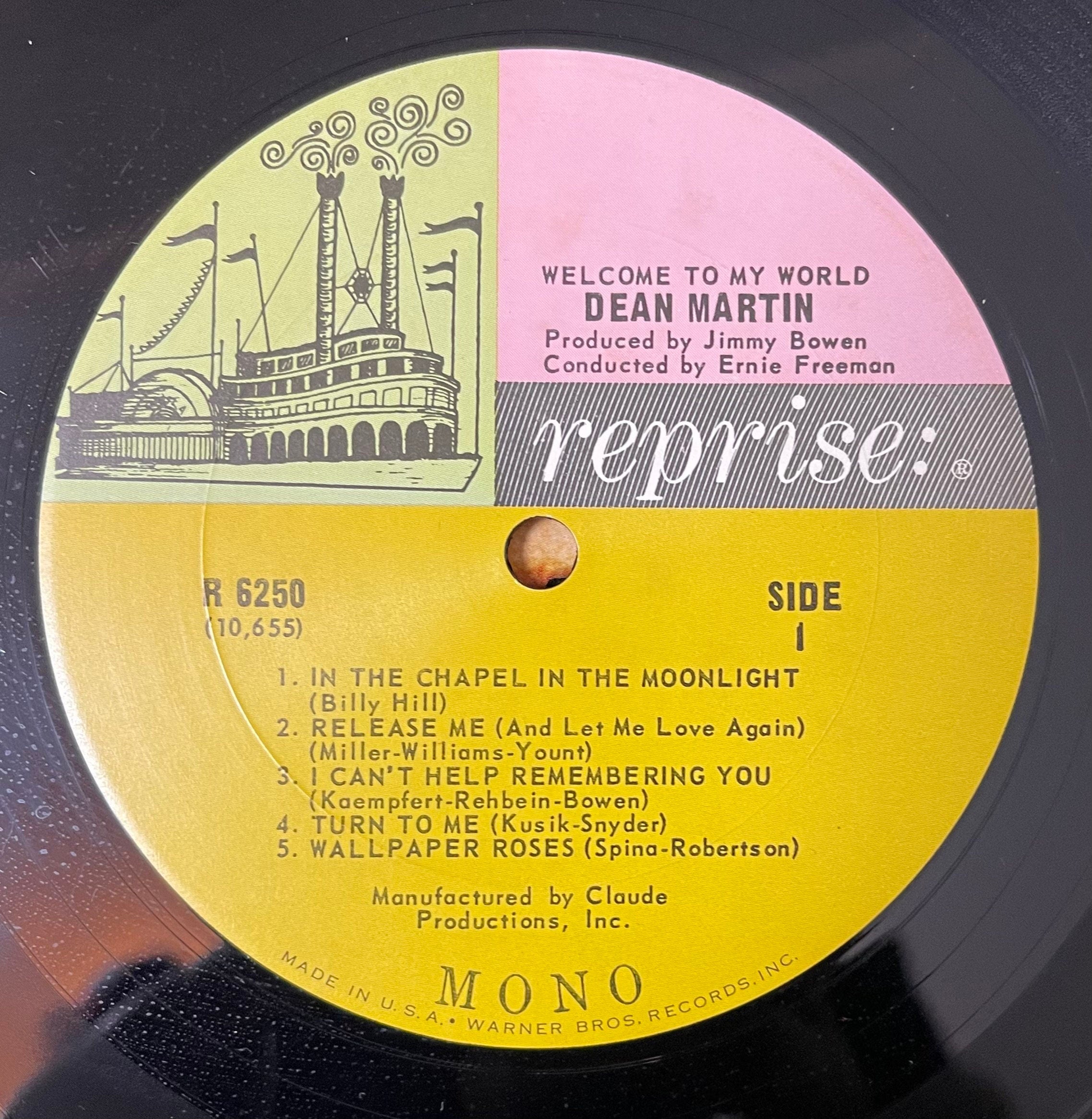Vintage Vinyl - Dean Martin - Welcome To My World - Pop/Folk/Country - RS 6250 - Columbia Records - 1967 - VG+ Vinyl Album