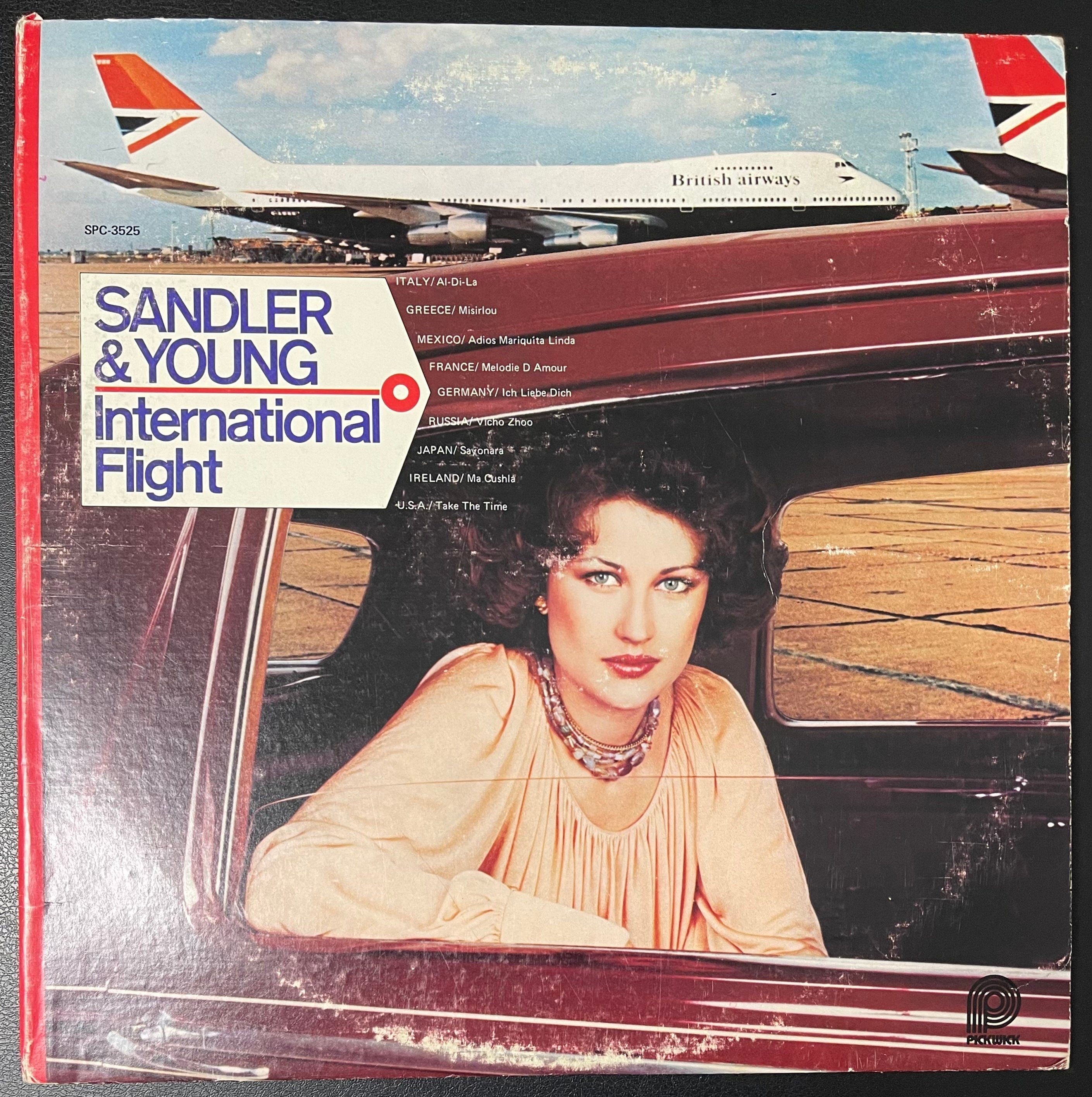 Vintage Vinyl - Sandler and Young - International Flight - SPC 3525 - Jazz - Easy Listening - 1960-70s - Pickwick Records - VG+ Vinyl Album