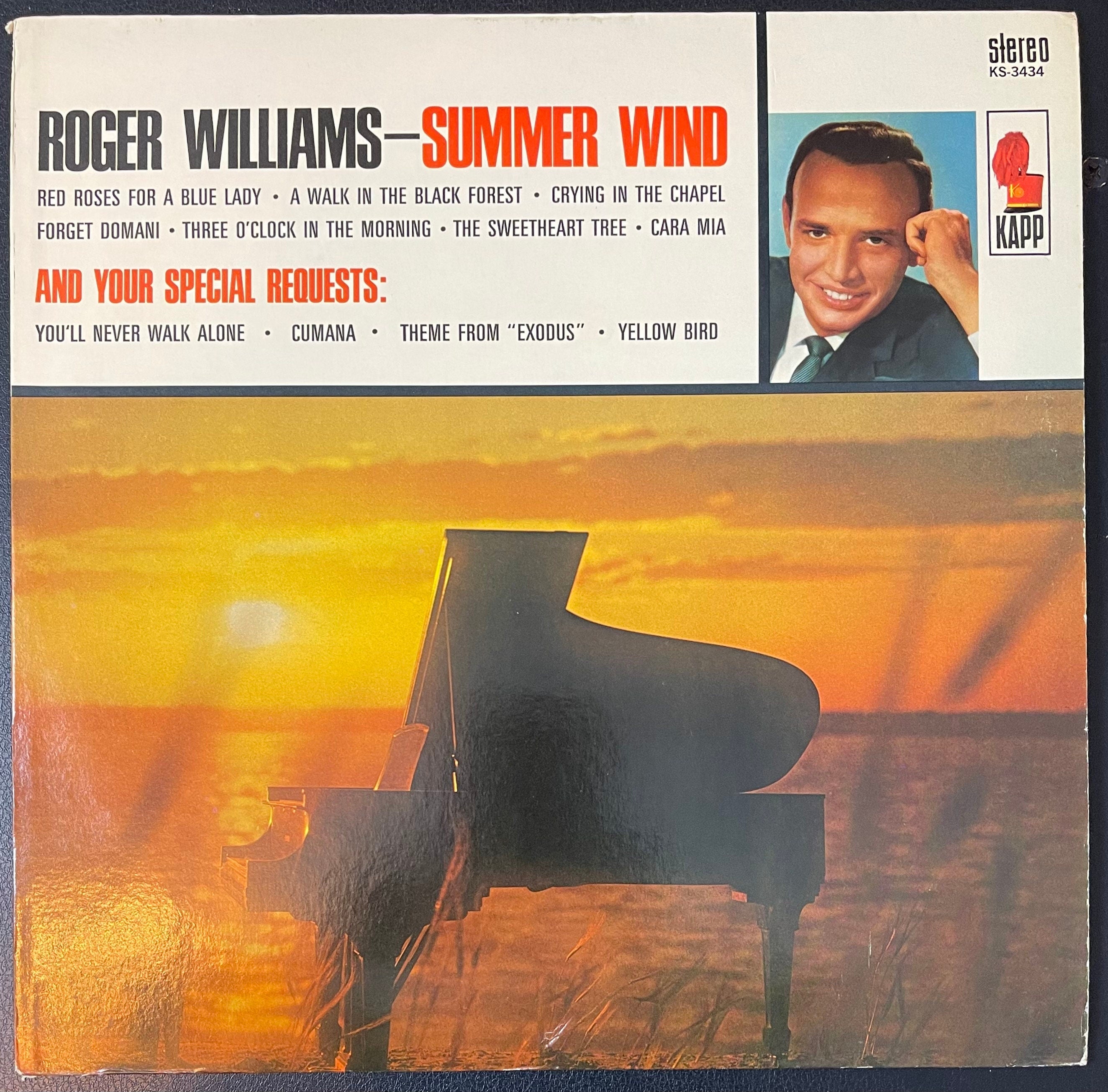 Vintage Vinyl - Roger Williams - Summer Winds and Your Special Requests - Pop/Easy Listening - KS 3434 - Kapp Records - 1965 - VG+