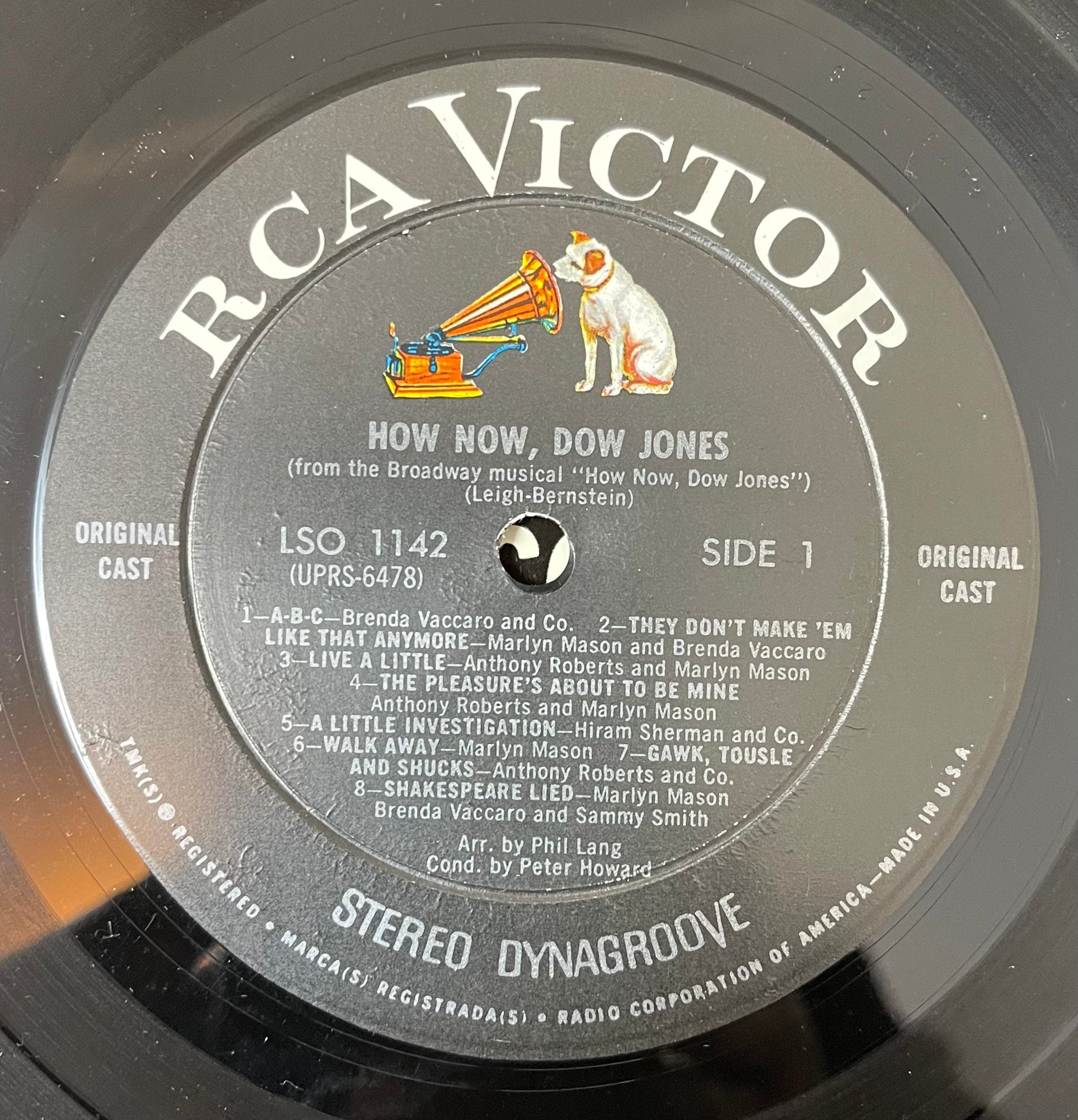 Vintage Vinyl Album - How Now, Dow Jones (Original Broadway Cast Recording) – RCA Victor - LSO 1142- Stage & Screen - Musical – 1968 - VG+