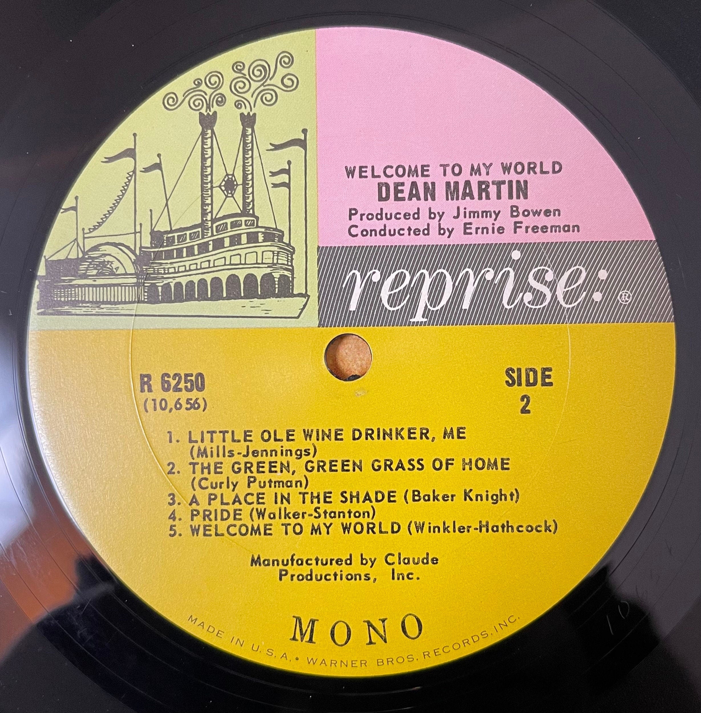 Vintage Vinyl - Dean Martin - Welcome To My World - Pop/Folk/Country - RS 6250 - Columbia Records - 1967 - VG+ Vinyl Album