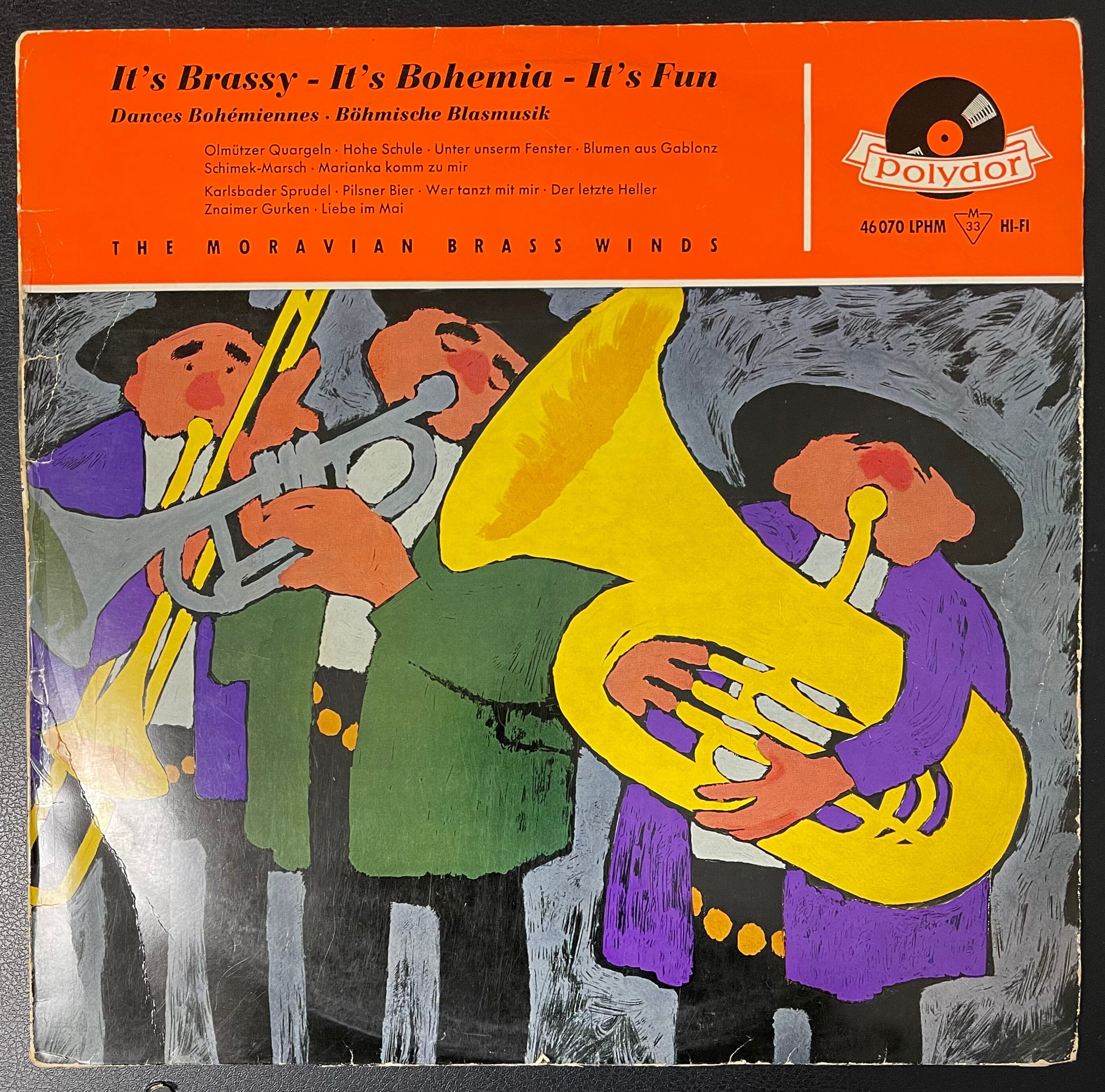 Vintage Vinyl - The Moravian Brass Winds - It's Brassy - It's Bohemia - It's Fun - Jazz/Polka - 1958 - Polydor Records - VG+ / Vinyl Album