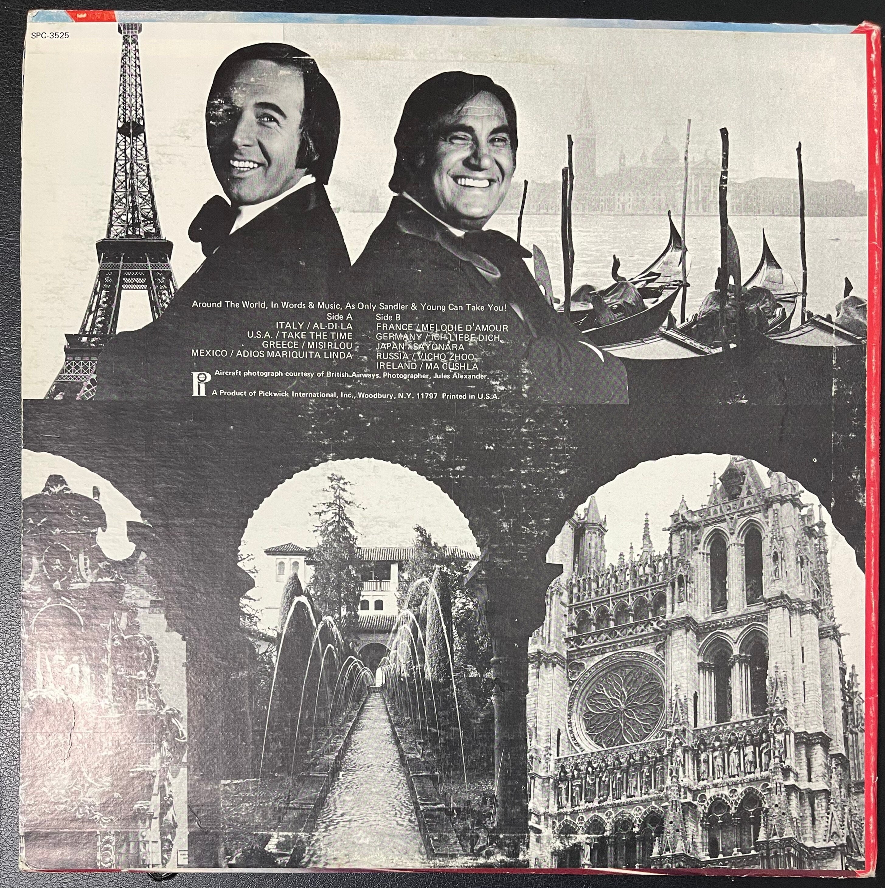 Vintage Vinyl - Sandler and Young - International Flight - SPC 3525 - Jazz - Easy Listening - 1960-70s - Pickwick Records - VG+ Vinyl Album