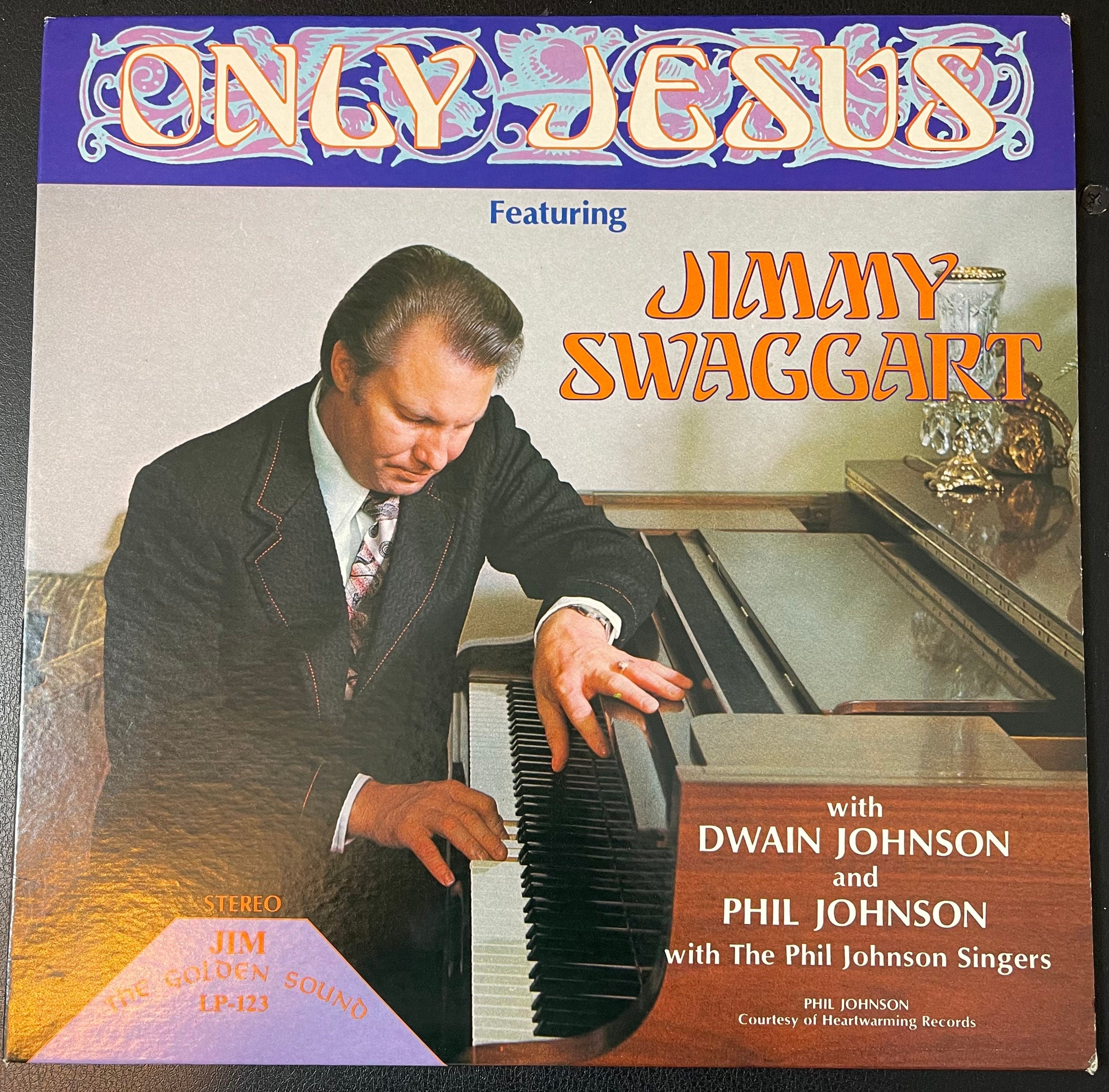 Vintage Vinyl - Jimmy Swaggart with The Phil Johnson Singers - Only Jesus - 1976 - Jim Records - JLP 123 - Southern Gospel/Religious - VG+