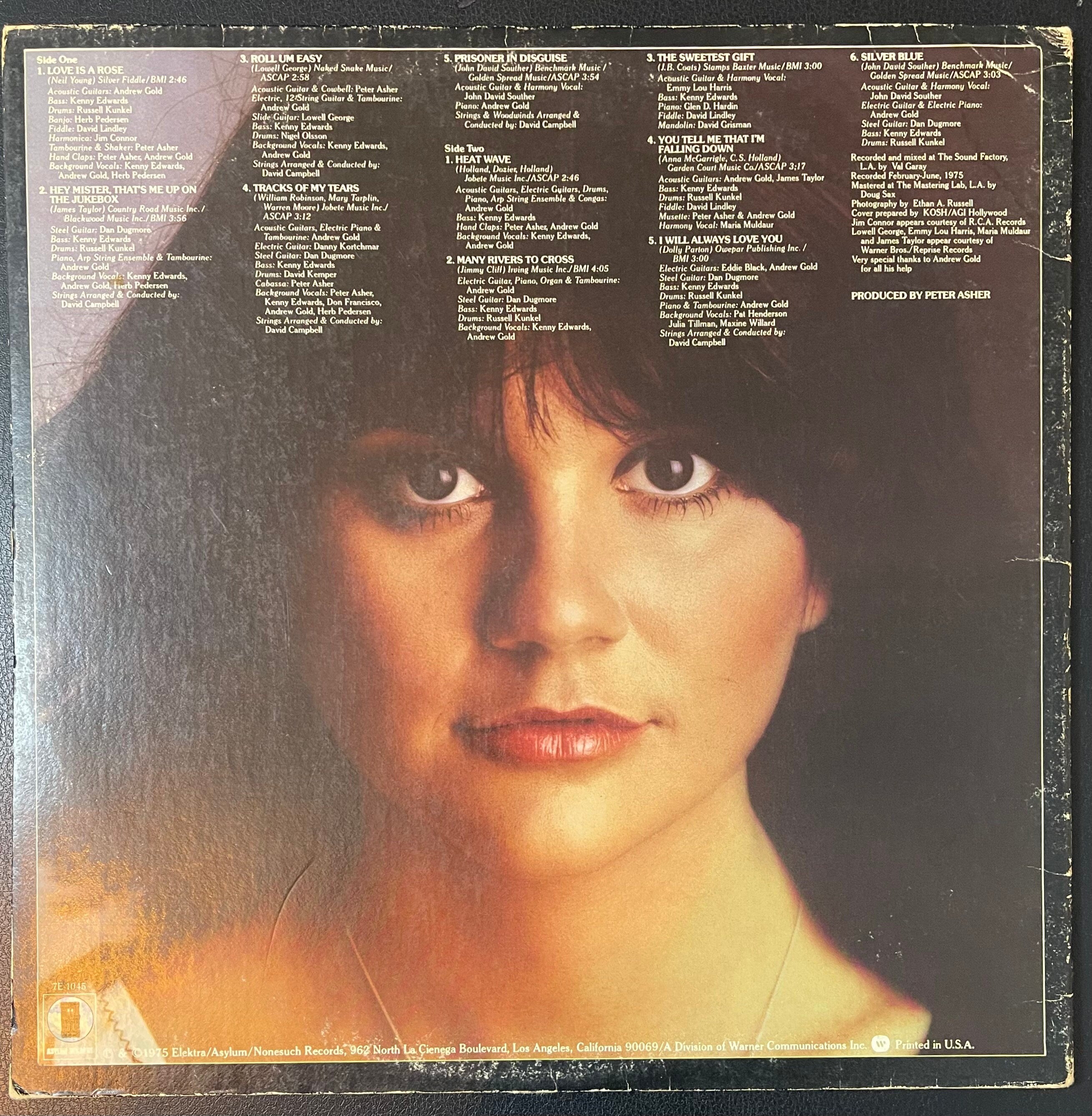 Vintage Vinyl - Linda Ronstadt - Prisoner In Disguise - 1975 – Soft Rock- Country – Asylum Records - VG+